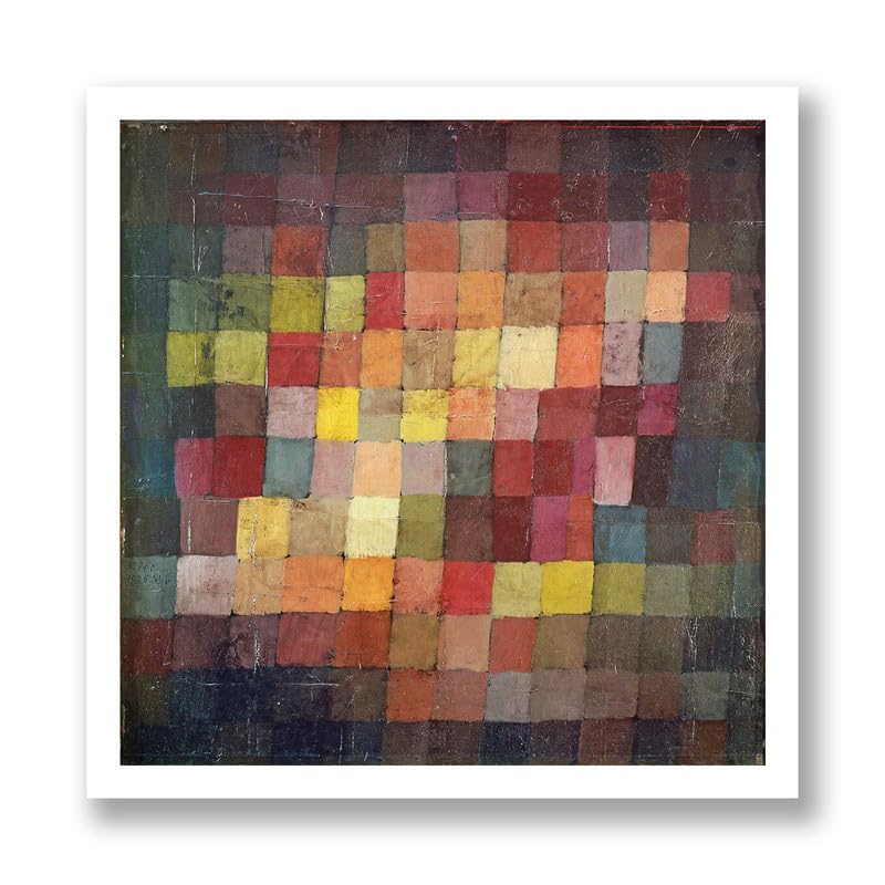 Ancient Harmony Abstract by Paul Klee - Wall Art Print - Rolled Unframed Photo Poster Wall Art (16 x 16 inch / 41cm x 41 cm)