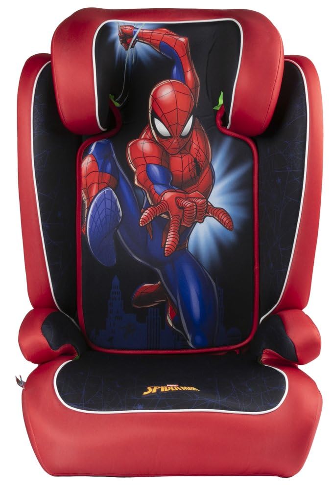 Silla De Coche Infantil Marvel Spiderman De 100 A 150 Cm, I-Size R129, Grupo 2/3 Con Cinturón De 3 Puntos, Funda Extraíble Y Lavable, Color Rojo