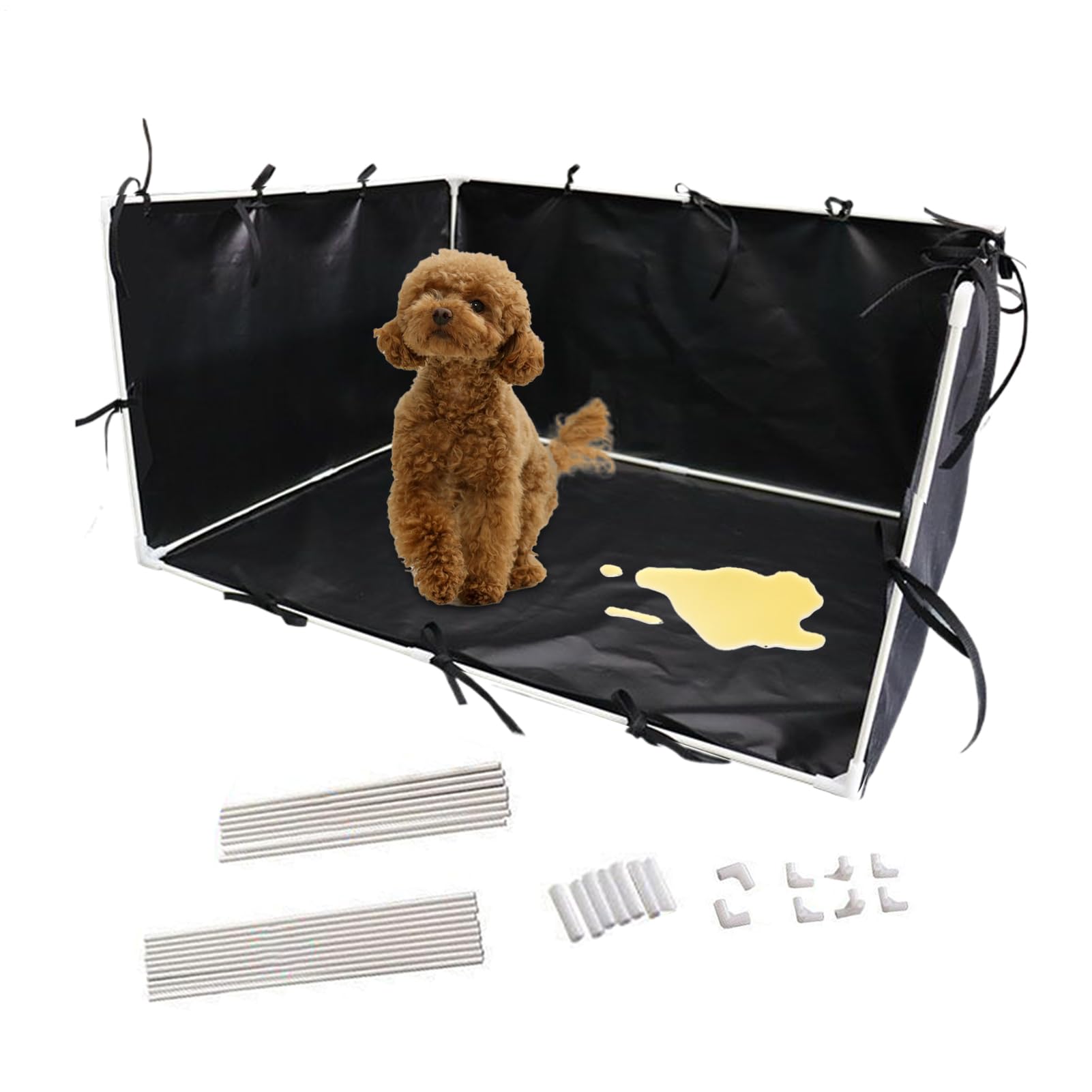 Tapis de Support pour Coussin – Plateau de Pot pour Chiot | Tapis de litière pour Chien avec Protection Anti-éclaboussures, Fonction de Protection du Sol Haute paroi – Aide à l'entraînement pour