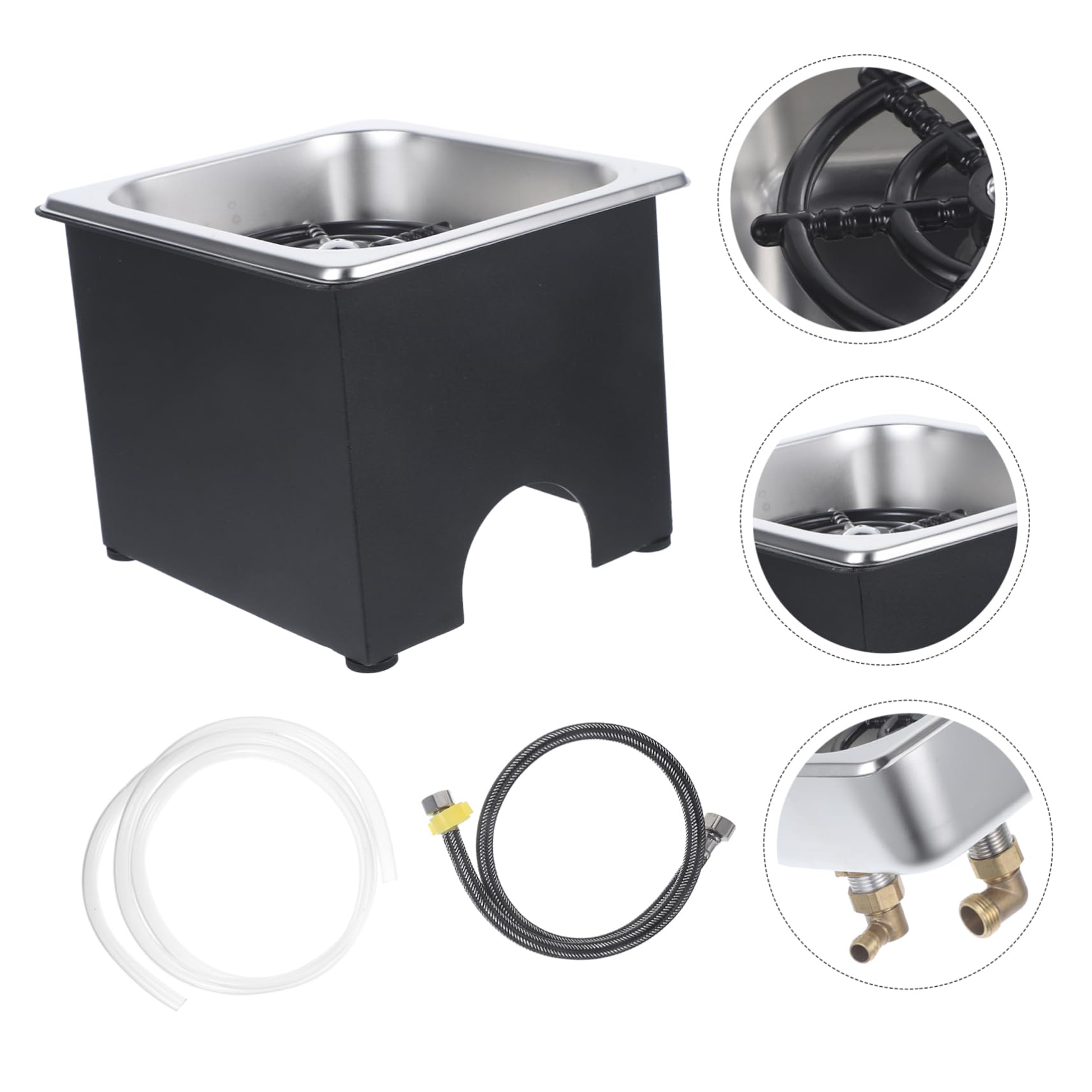 Uonlytech Sciacquabicchieri per Bottiglie di Vetro da Bar Utilizzabile per Bar e Uso Domestico Sciacquabicchieri Automatici in Acciaio Inox Risparmia e Fatica Risciacqua Residui Rapidamente