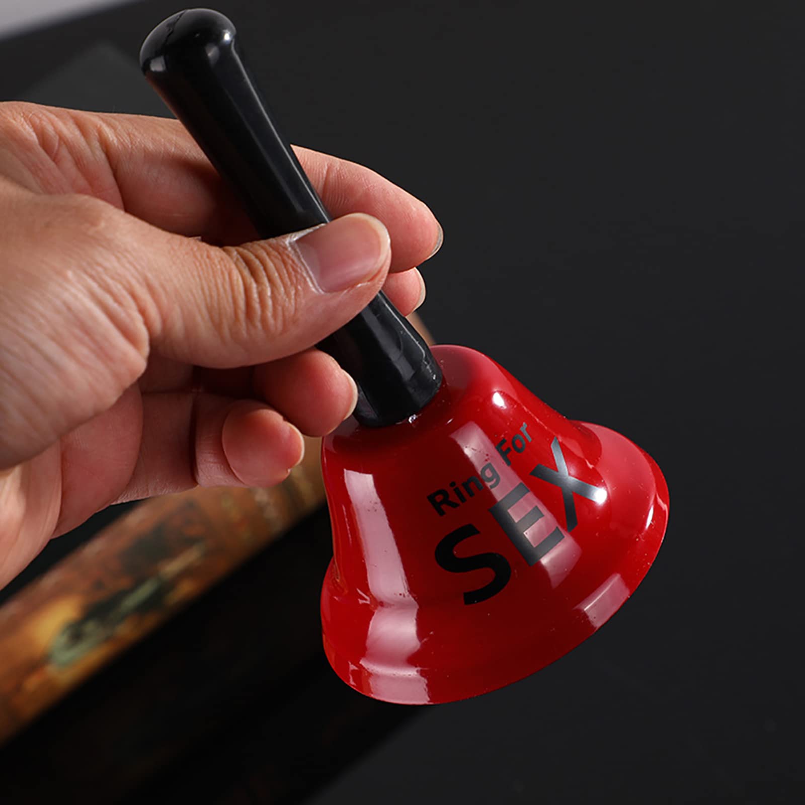 Amazon.com: Red Metal Funny Handheld Ring for Sex/Hug/Kiss/Santa/A