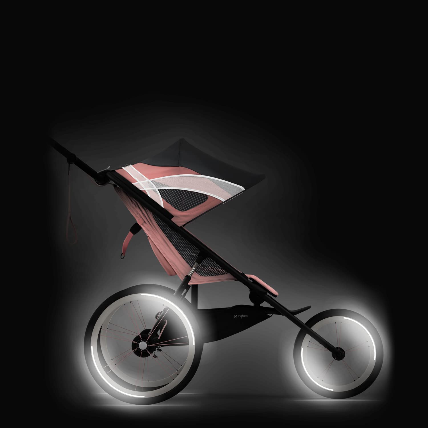 Cybex Rahmen für Jogger-Kinderwagen AVI, Von ca. 6 Monaten - ca. 4 Jahre, Max. 111 cm und 22 kg, Gestell für Multisportwagen, Black/Pink