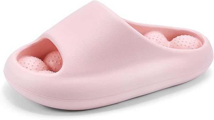 ZXT Bubble Shower Shoes Quick Dry Non-Slip Massage Slides Cloud Comfortable Slippers Sandals for Bathroom Pool Beach