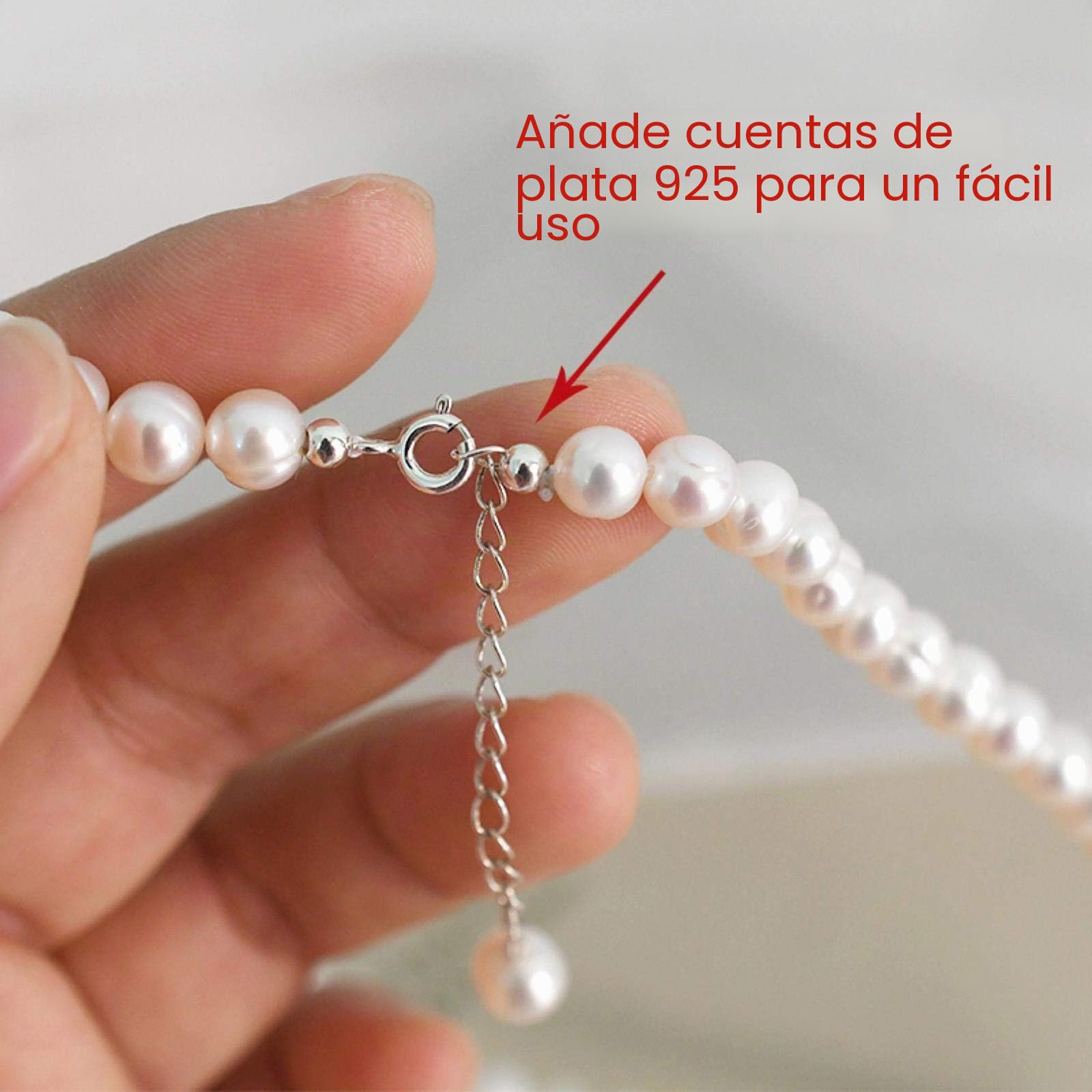 LOKILOKI Collar De Gargantillas De Perlas De Agua Dulce Naturales De 6-7mm, Joyería De Plata De Ley 925 para Mujer, Tendencia De Regalo
