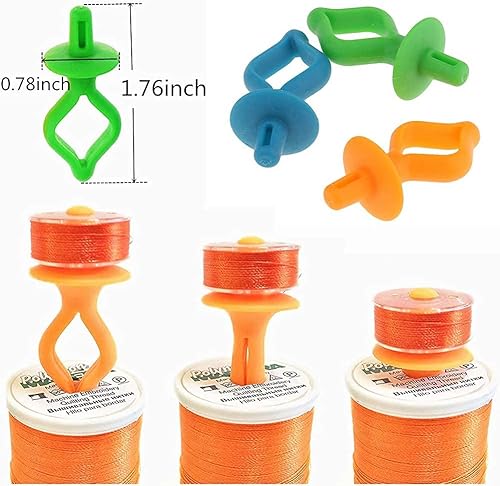 Miniatura 3 de Fbshicung 100 piezas de soporte de bobina, bobinas de bobina de hilo en la parte superior de los carretes de hilo para bobinas de tipo A, L y M para