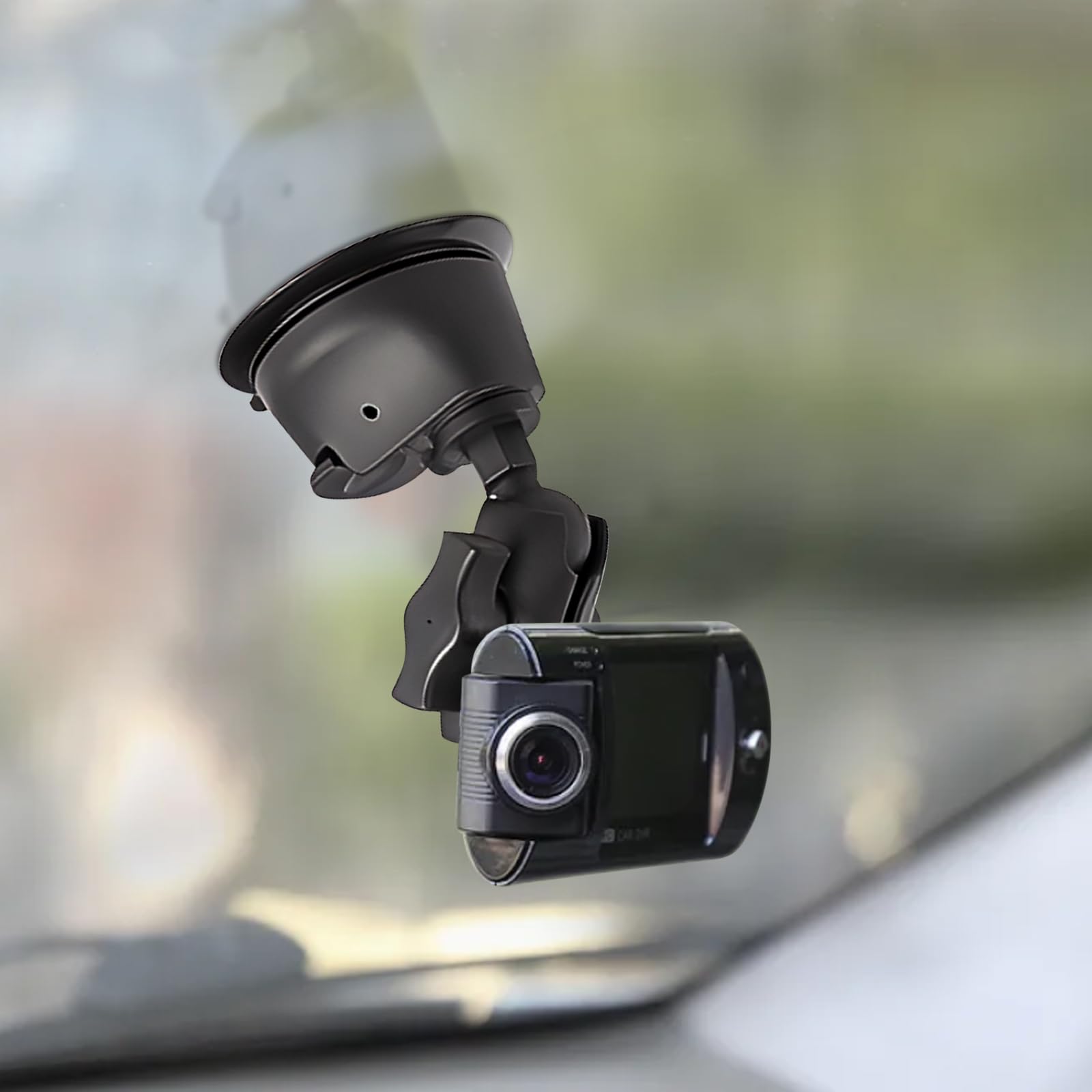 LIROPAU Potrójny zestaw uchwytów samochodowych z przyssawką, uchwyt samochodowy do kamery sportowej Insta360 Gopro Akaso, kij do selfie 112 cm, potrójny uchwyt na przyssawkę do przedniej szyby i okna