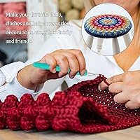 Vista 6 de Gancho de ganchillo de 5,5 mm, mango ergonómico para manos artríticas, agujas de tejer extra largas para principiantes y lana para crochet (5,5 mm)