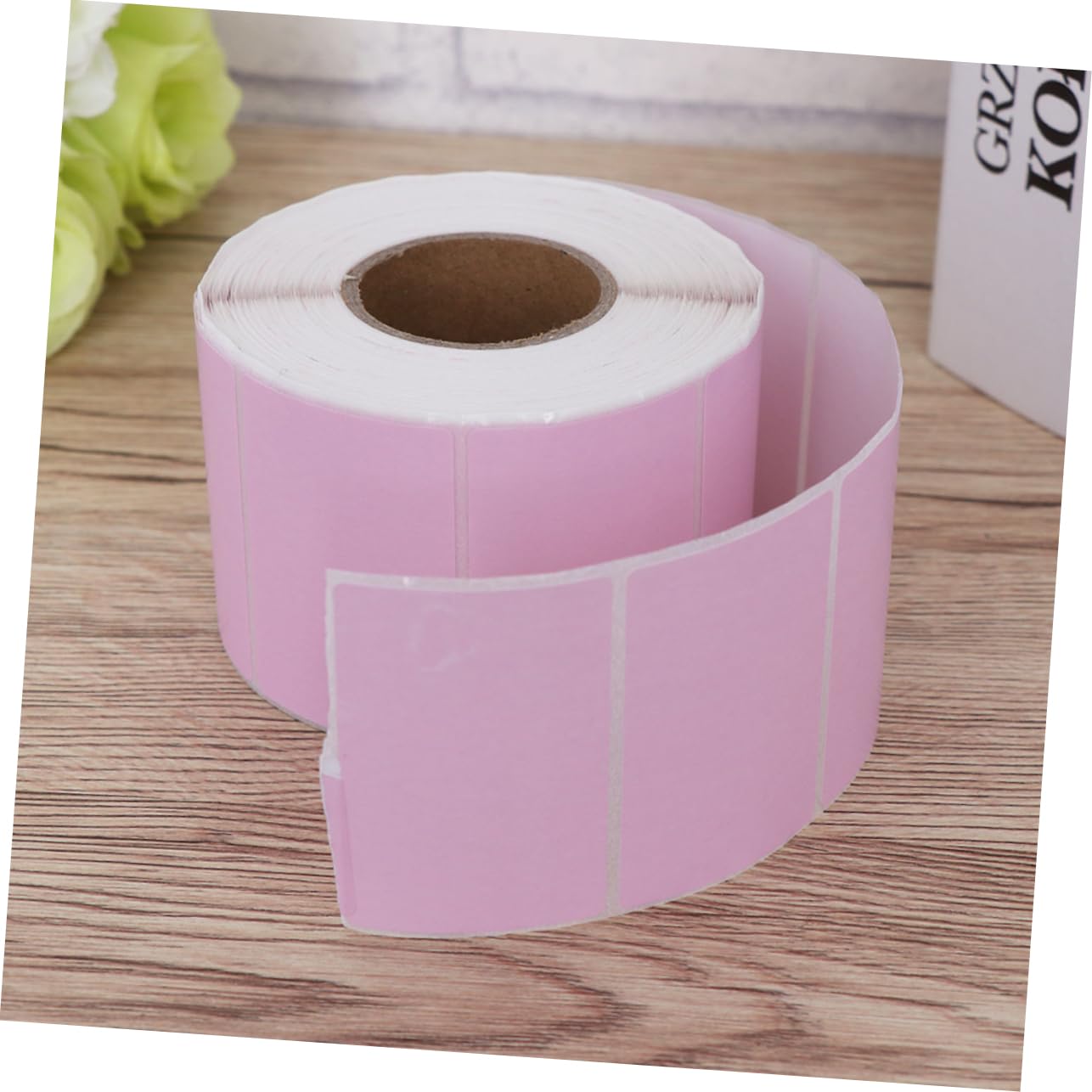 SHINEOFI Etichette per Etichettatrice in Carta Termica Rosa 60x40mm, Autoadesive e Resistenti All'acqua, per Pacchi Spedizione 2 Pezzi da 800 Etichette