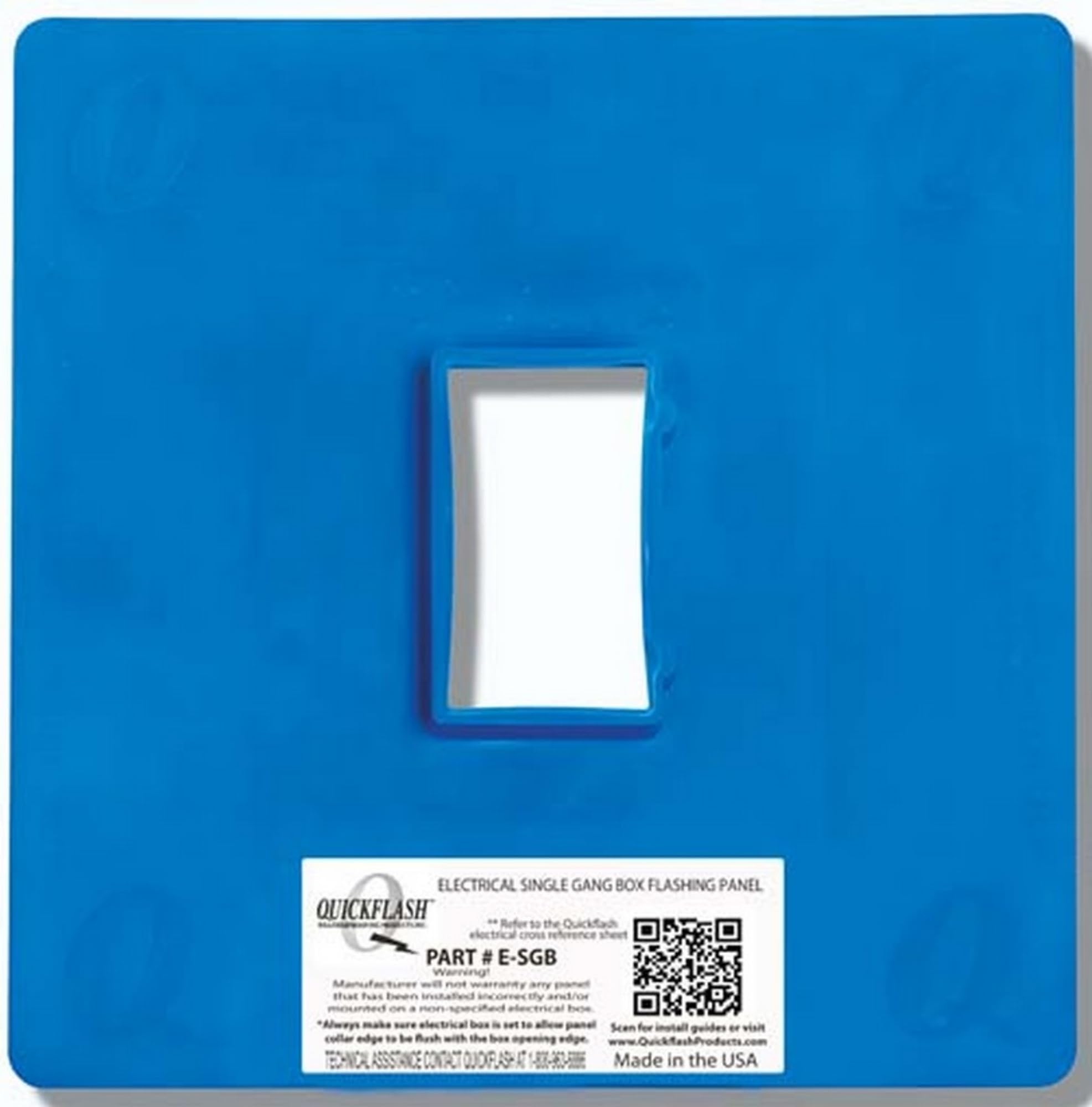Quickflash Electrical Single Gang Box Flashing Panel E-SGB