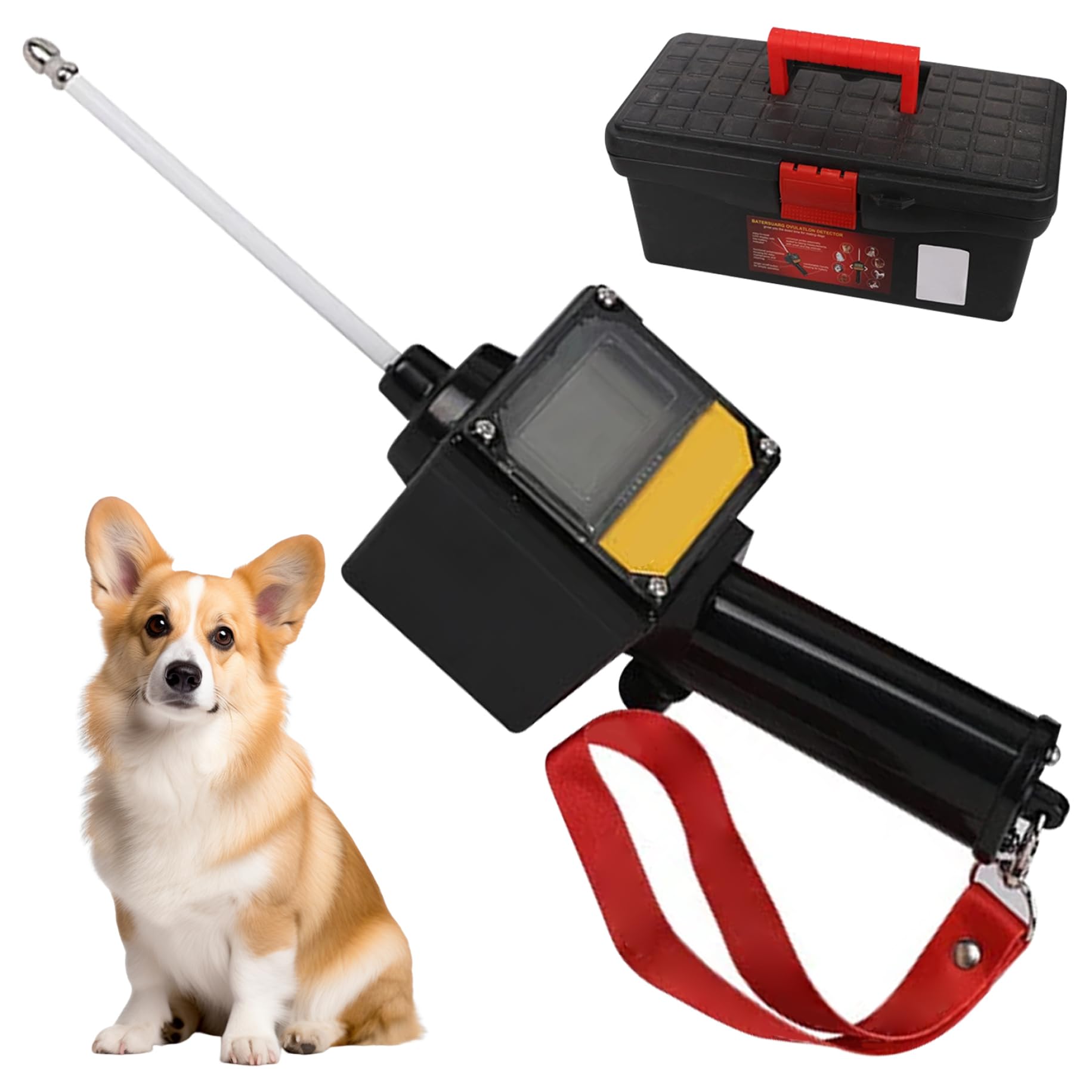 Détecteur d'ovulation pour Chien 2 LCD Test de progestérone imperméable pour Les Chiens avec Une sonde magnétique et Une lonyard Powered Dog Grossancy Test de Reproduction Supplies Ovulation Détecteu