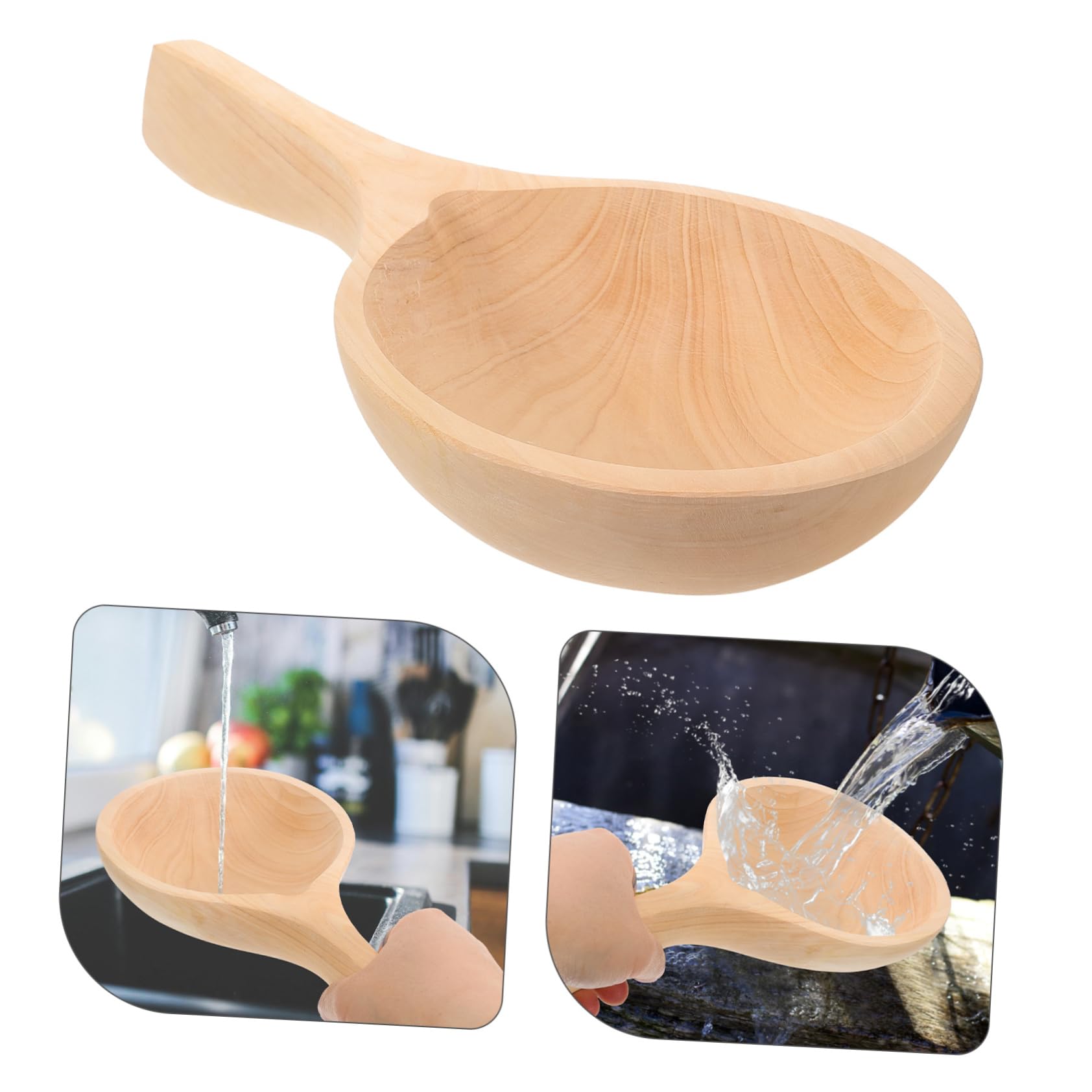 PRETYZOOM 3piezas Cucharón De Madera De Ciprés Para Cocina Utensilio Multifuncional De Madera Para y Arroz Herramienta Práctica y Ergonómica Mediano Cocina y Jardín