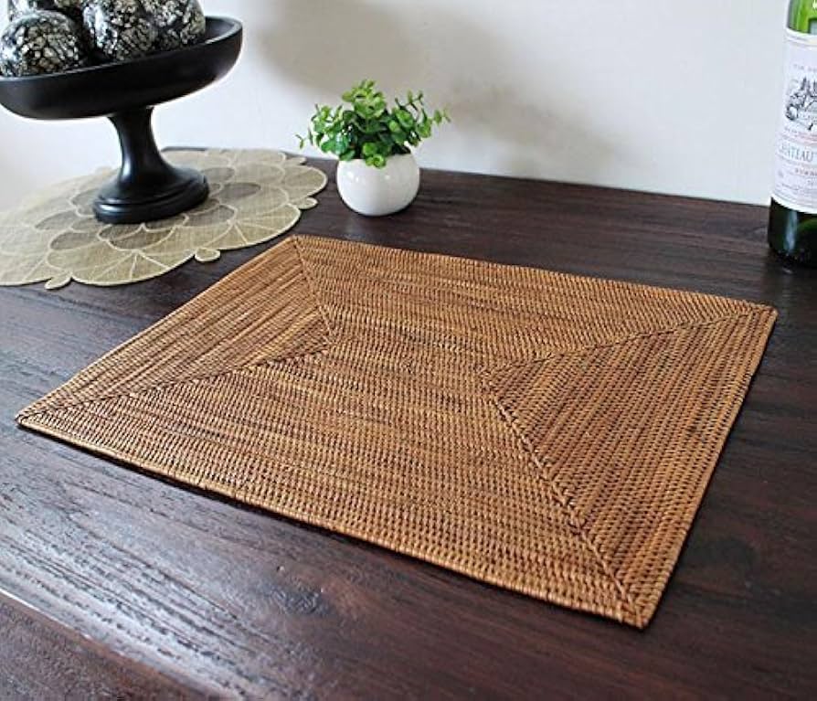 Amazon｜ランチョンマット アタ製 スクエア アジアン雑貨