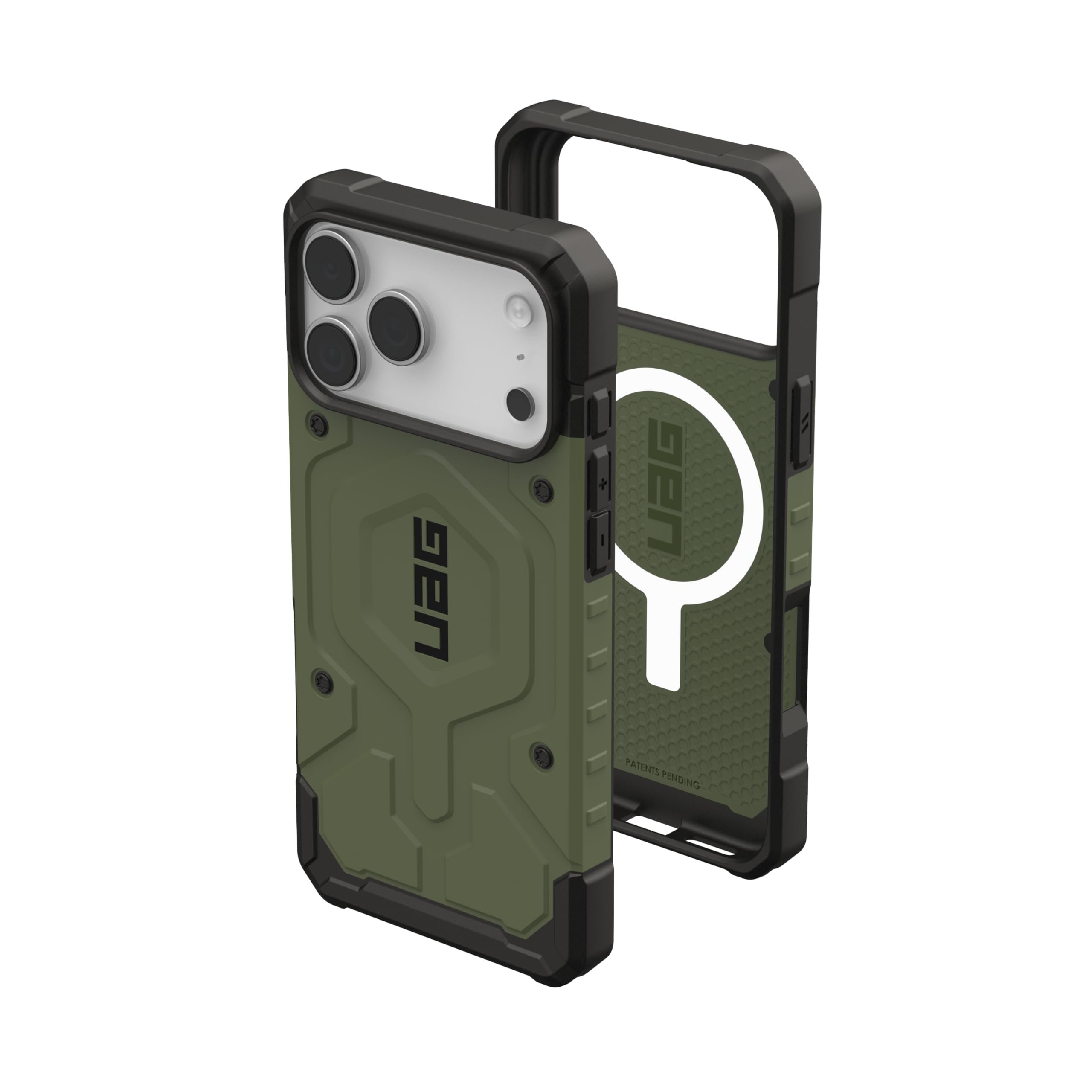 Urban Armor Gear Pathfinder MS Case compatibile con Apple iPhone 17 Pro Max Custodia (Ricarica wireless/​magnetica, Protezione dalle cadute di livello militare) oliva