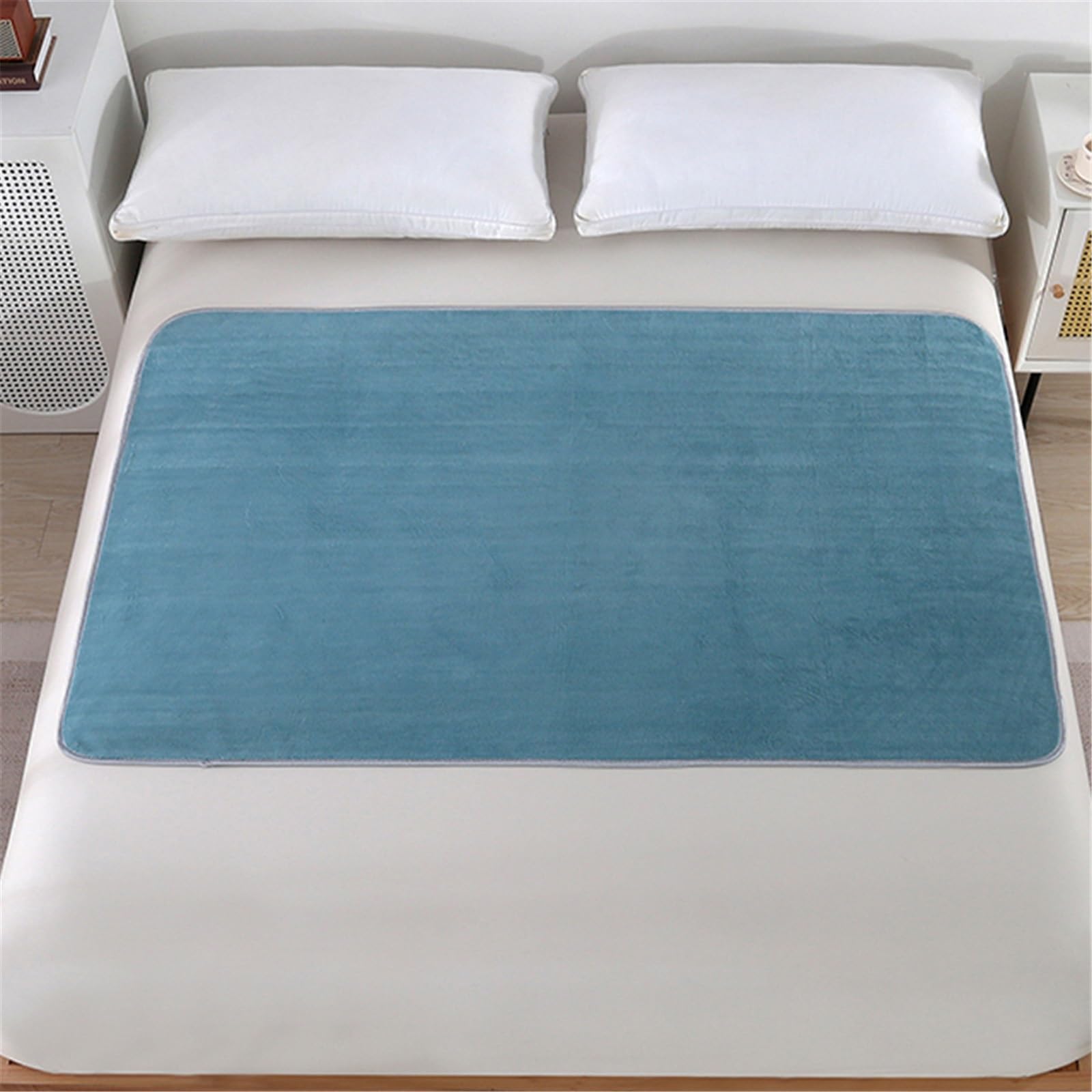 Empapadores Cama Adultos Impermeables para Ancianos Enfermería Protector Colchon Protector Incontinente Reutilizable Empapador Reutilizable(Verde,150 * 200cm)