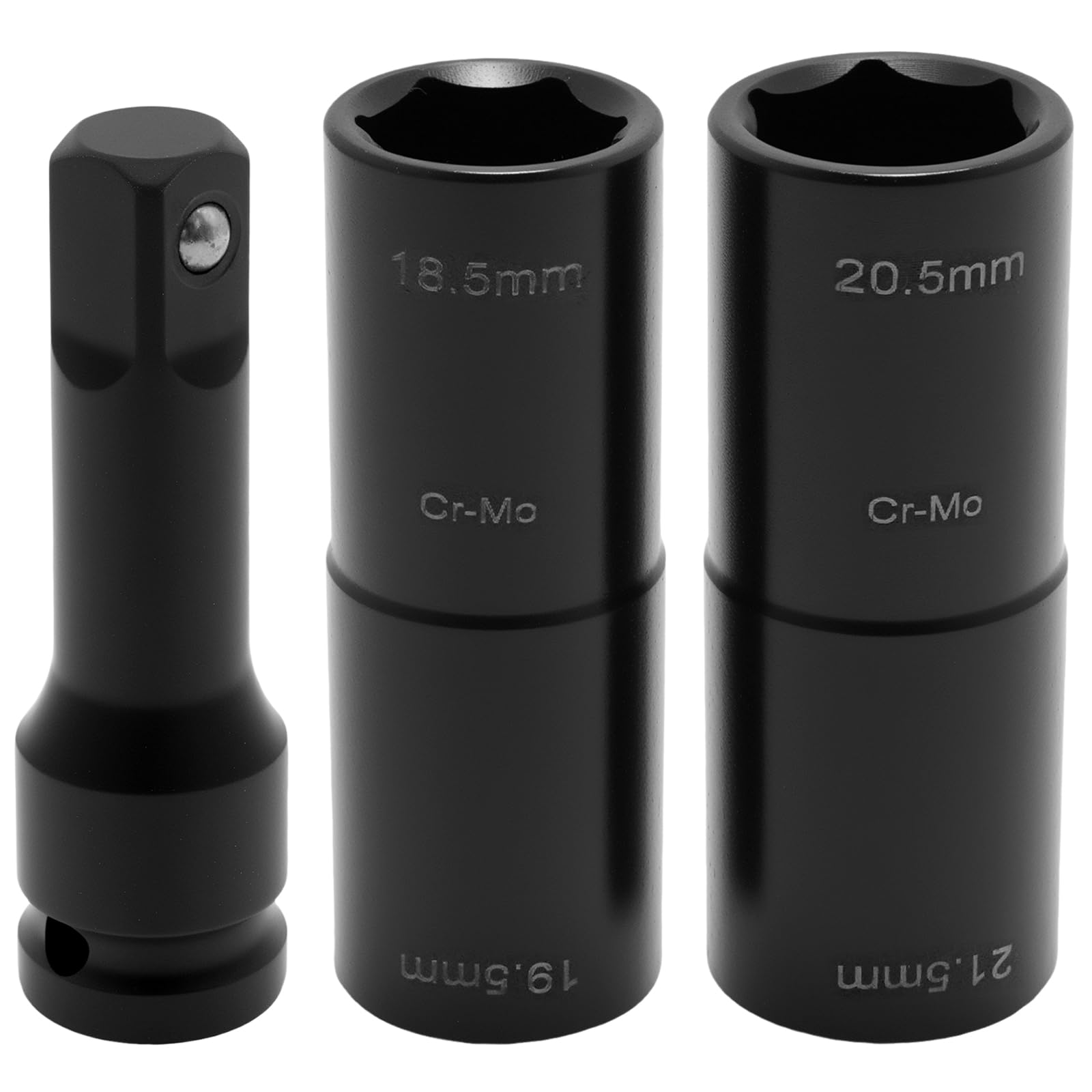Hoypeyfiy Radmutter Nuss Kit, Mutterngrößen 19,5, 18,5, 20,5, 21,5 mm, Doppelendiger Naben-Schraubenschlüssel, Ersatz für Ford, Land Rover, Ersatz für Jeep