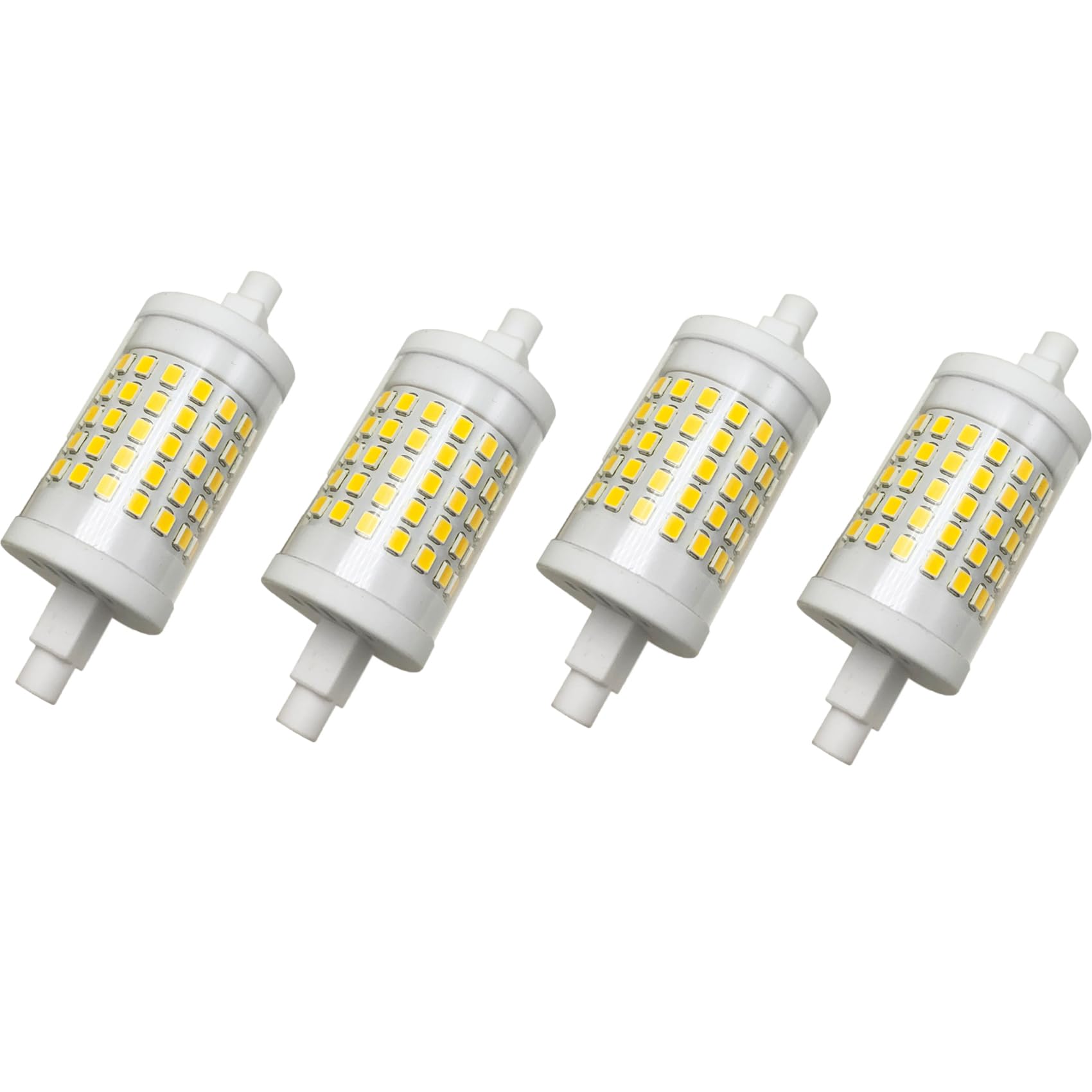 Ściemnialna żarówka LED R7S 78 mm 15 W, dwustronna lampa przeciwpowodziowa (zamiennik halogenu T3 150 W), 120 V, ścienna, stojąca lampa podłogowa, zestaw 4 sztuk,Cool white 6000k,15W 120V