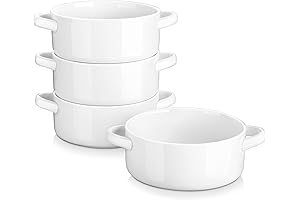 MALACASA French Onion Soup Bowls: Oven Safe Soup Bowls with Ample Capacity