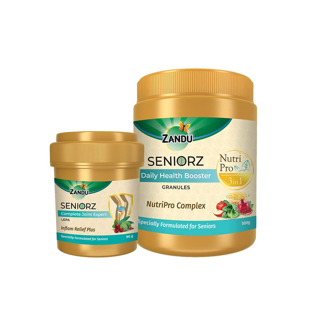 Buy Zandu Seniorz Daily Health Booster Granules + Zandu Seniorz Lepa