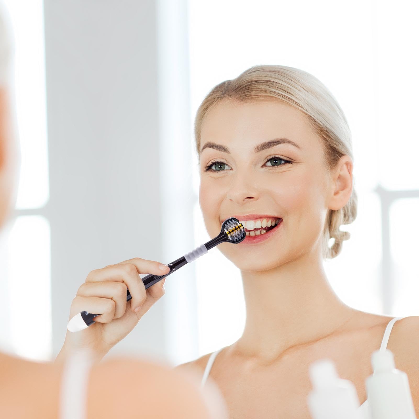 Spazzolino da denti morbidi 3 lati, spazzolino morbido tre setole | spazzolino da denti setole angolate, spazzolino da denti setole morbide, spazzolino da denti da viaggio tre setole,