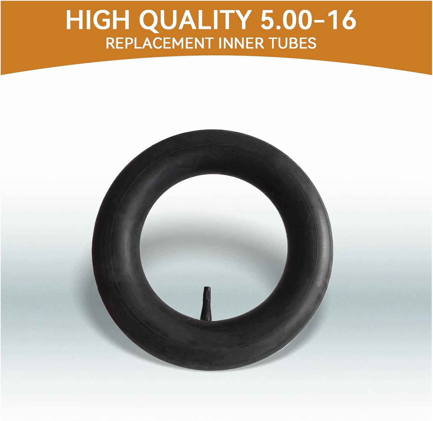 2 Pack 5.00/5.10-16 Inner Tube 5.00-16 5.10-16 500-16 130/90-16 Tire Tubes with Straight Valve Stem Heavy Duty Butyl Replacement for Farm Tractors, Wagons Implement