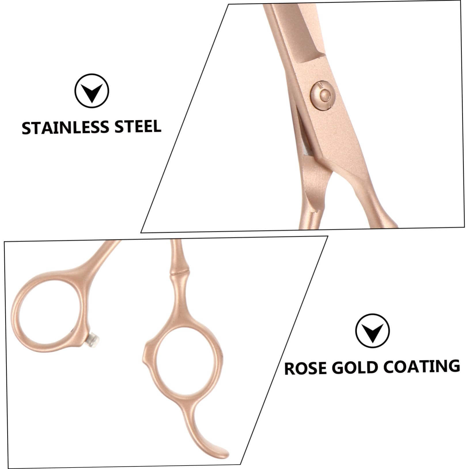 Homoyoyo Friseurscheren 15 Cm Praktische Haarschneidescheren 2 Stück aus Edelstahl Elegantes Goldfarbenes Design für Friseursalon und Zuhause