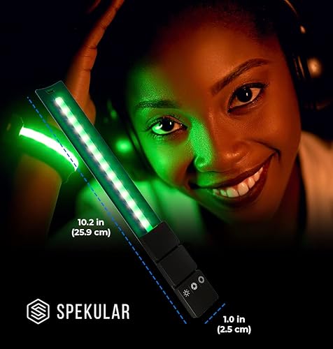 Miniatura 4 de Spekular KYU-6 RGB - Envoltura de luz LED magnética portátil con 15 colores RGB y 5 efectos  para fotografía, videografía, vlogging, creación de