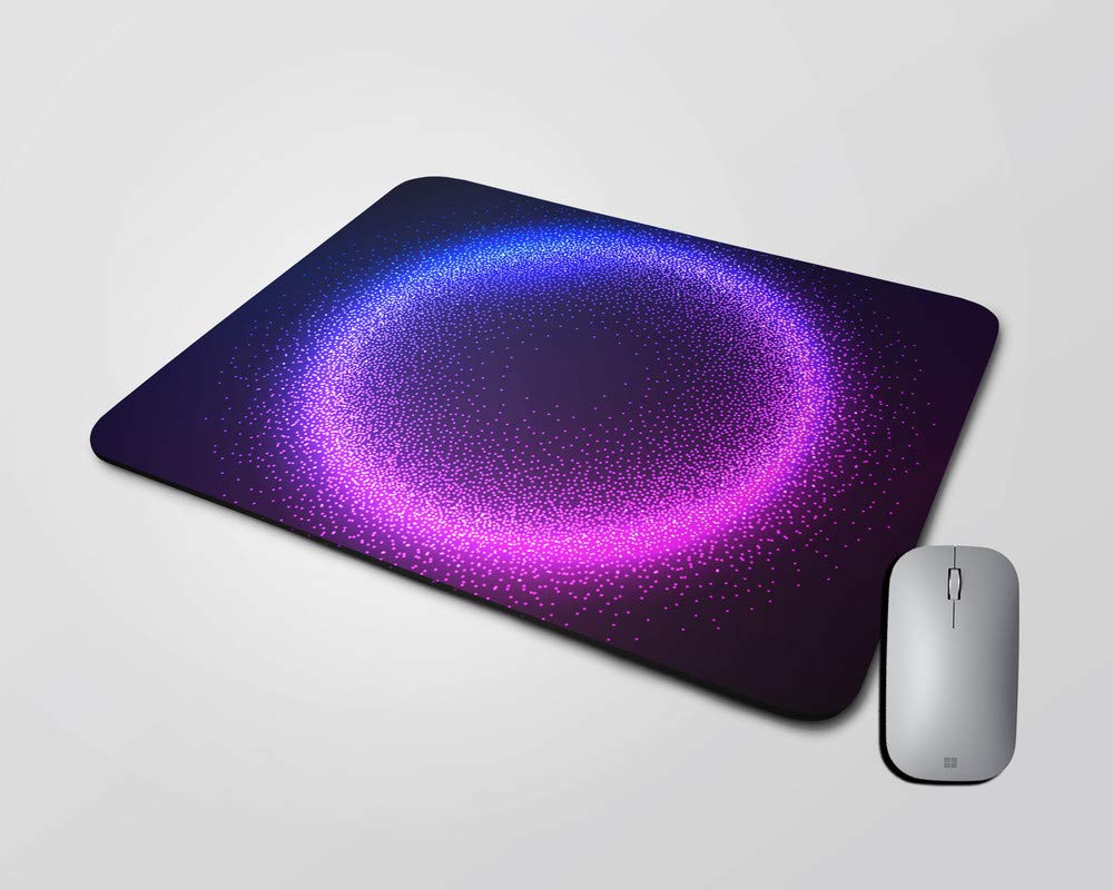 BLISSart Mouse Pad Non-Slip Rubber Mousepad for Laptops Gaming Computer PC HD Printed Mousepads- Circular Galaxy (9 x 7.5 Inches)