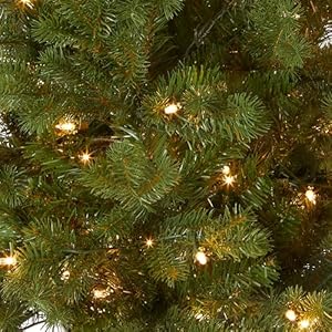 National Tree Company 'Feel Real' Artificial Christmas Tree For Entrances| Includes White Lights and Stand | Hampton Spruce - 3 ft National Tree Company Feel Real Artificial Christmas Tree For Entrances Includes White Lights and Stand Hampton Spruce 3 ft