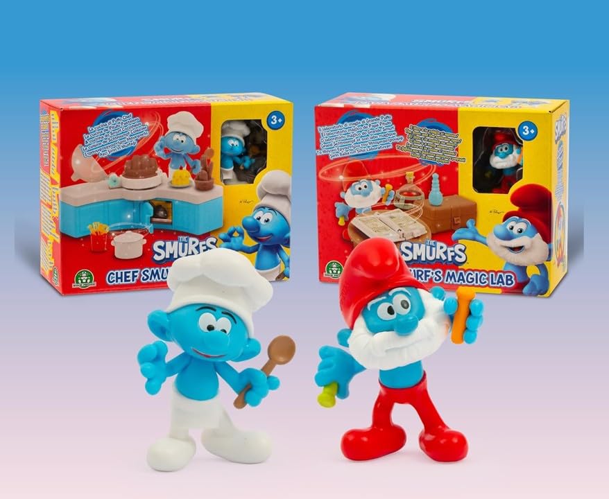 The Smurfs, Smurfs Playset Twin Pack, Includes 1x Chef Smurf’s Kitchen & 1x Papa Smurf’s Magic Lab - Image 4
