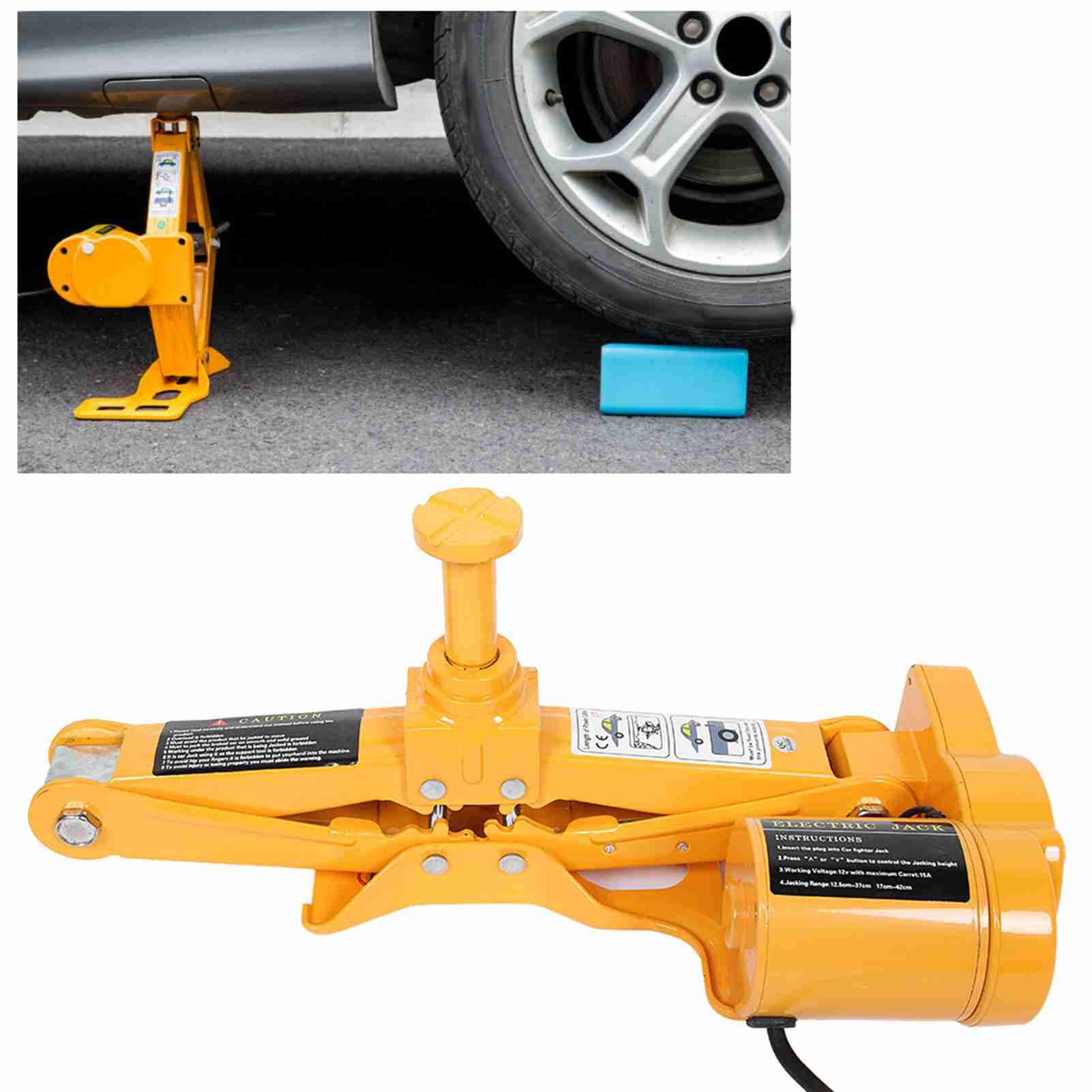 Cric Auto Elettrico, Sollevatore Idraulico 12 V da 3 Tonnellate con Kit Attrezzi, Martinetto Portatile per Manutenzione e Cambio Pneumatici su Strada in Emergenza Veicolo