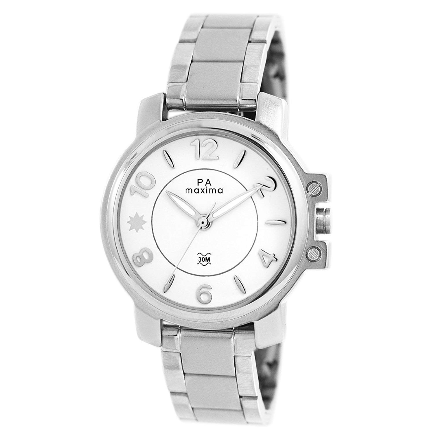 Maxima Stainless Steel Analog White Dial Women Watch - 40151Cmli, Silver Band (B07CQ76WBD) Amazon Price History, Amazon Price Tracker