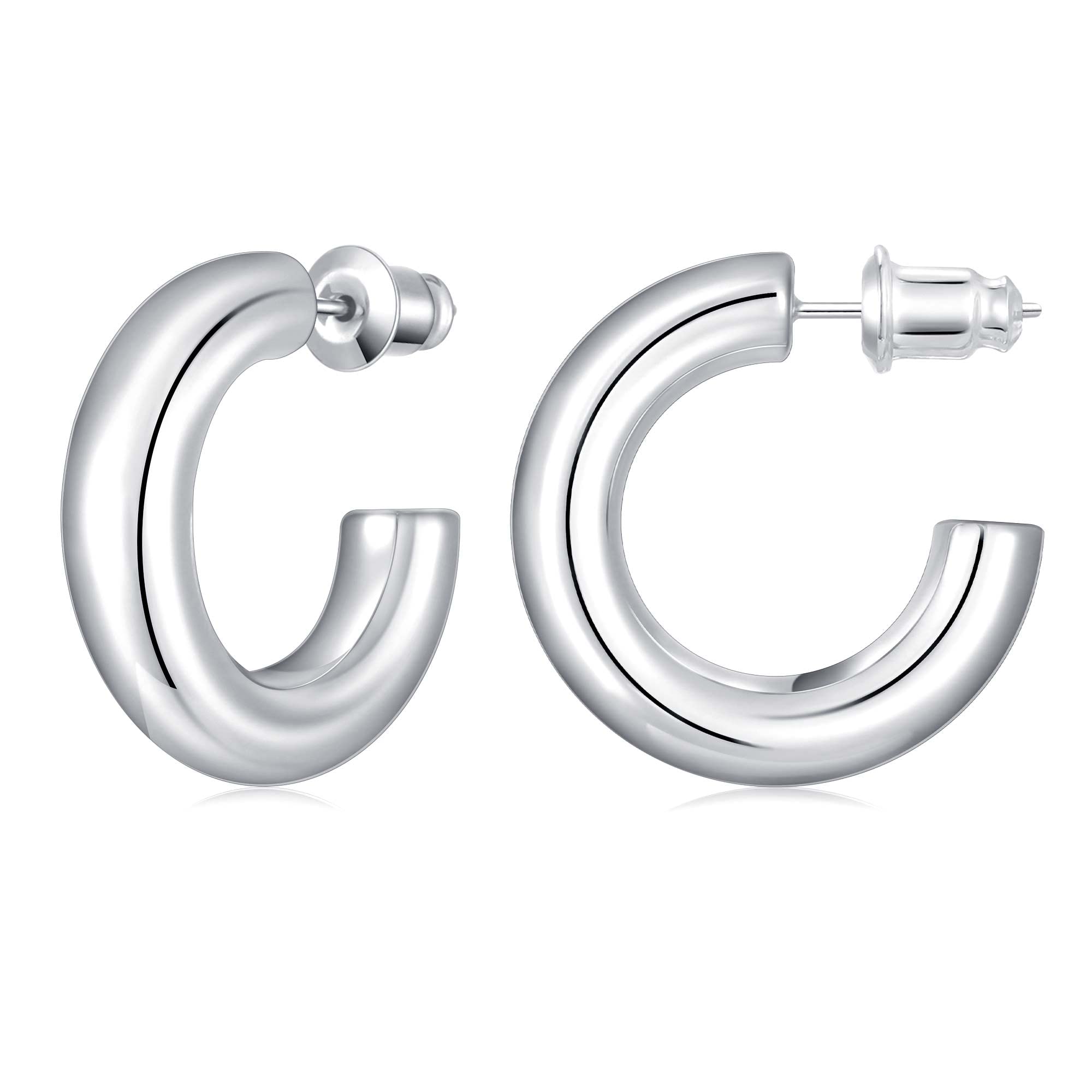 Gacimy 14K Gold Plated Chunky Open Hoop Earrings for Women