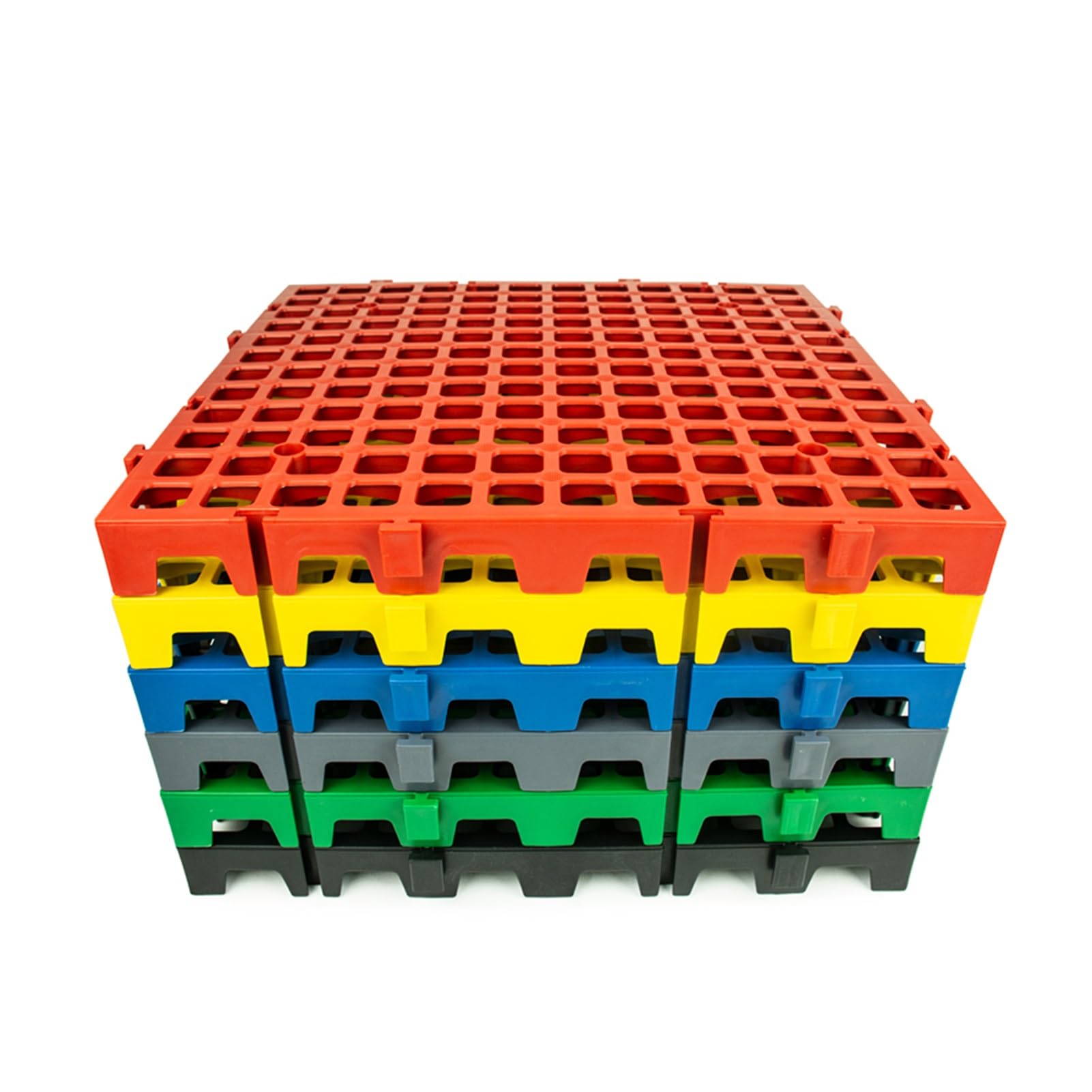 Outdoor Modular Interlocking Floor Tiles, 40x40x4CM Splicing Drainage Mat, Soft PVC Interlocking Drainage Floor Tiles, Suitable For Toilet, Bathroom, Kitchen, Swimming Pool, Wet Areas(Black,40x40x4CM-