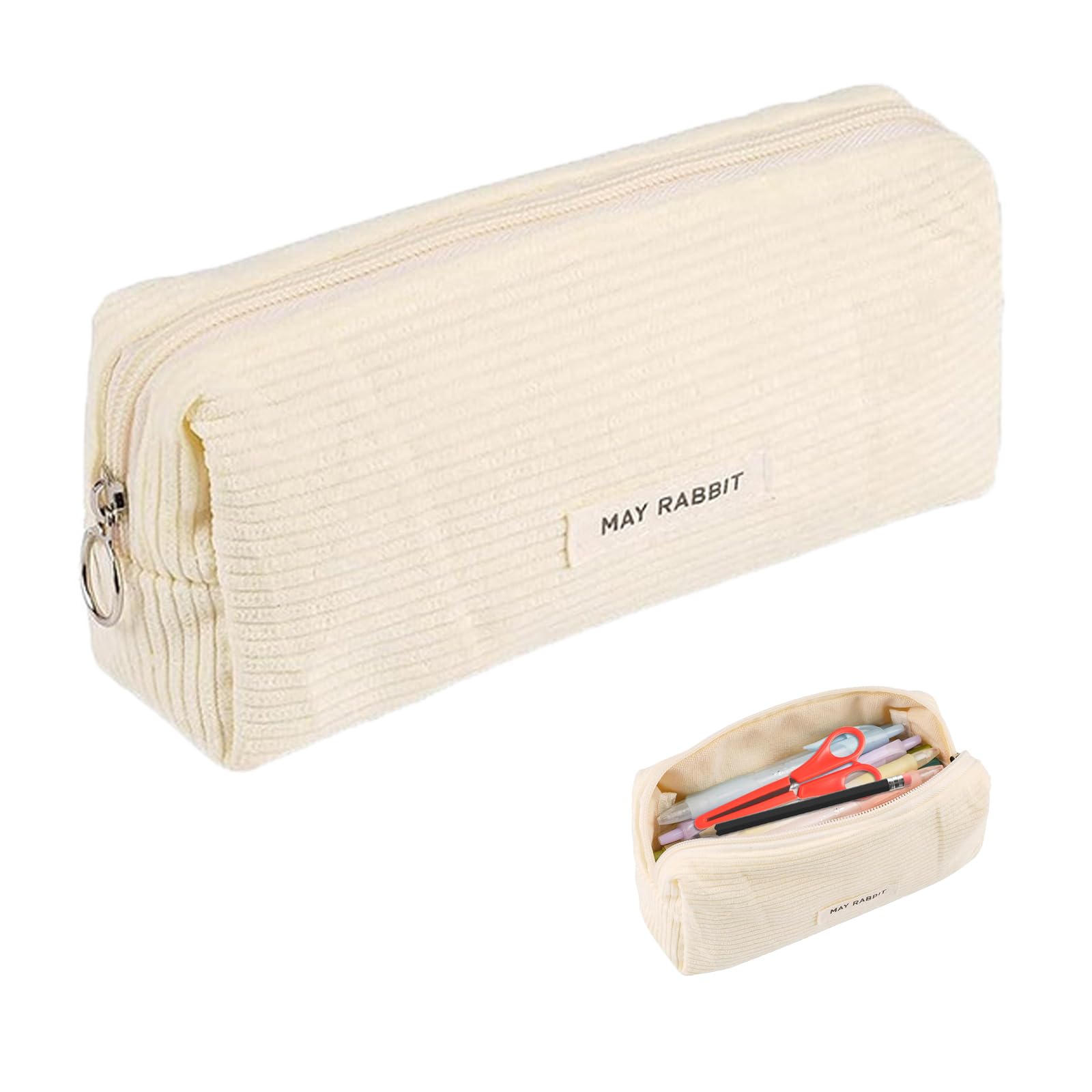 Cerioll Estuche De Pana, Estuches De Pana para Lápices, Estuche para Lápices De Esthetic, Bolsa De Lápices Escolar, Bolsa De Pana para Bolígrafos, Bolsa De Pana con Cremallera para Lápices