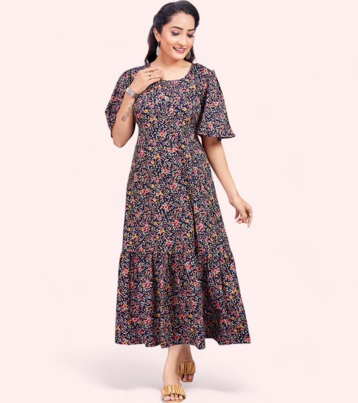 Image of Polyester Floral Regular Women Kurta