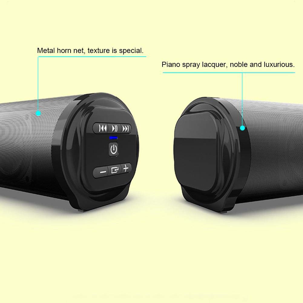 VBESTLIFE Barra de sonido Bluetooth, altavoz inalámbrico portátil Bluetooth 5.0, barra de sonido para TV, cine en casa, barra de sonido estéreo 3D con mando a distancia