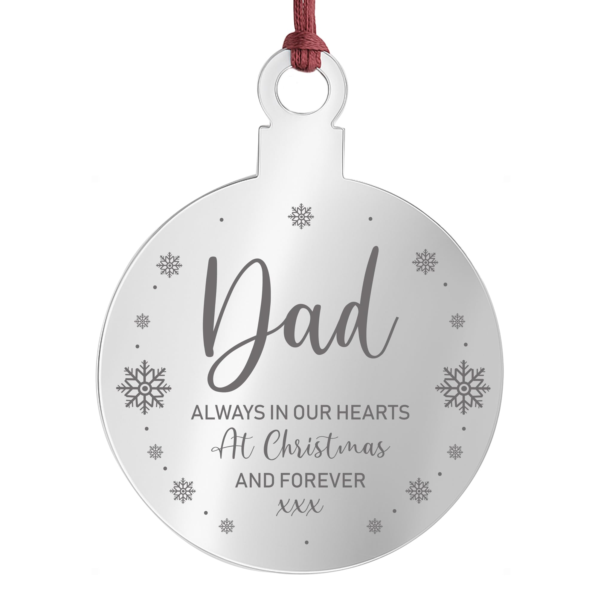 Personalised Mum Dad Nan Grandad Memorial Christmas Tree Decoration Bauble Gift