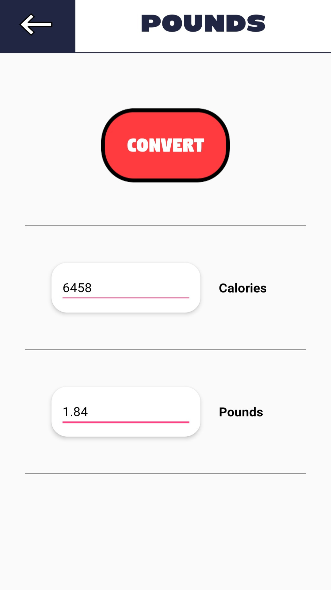 Calories to Weight Converter and Tracker App on the Amazon Appstore