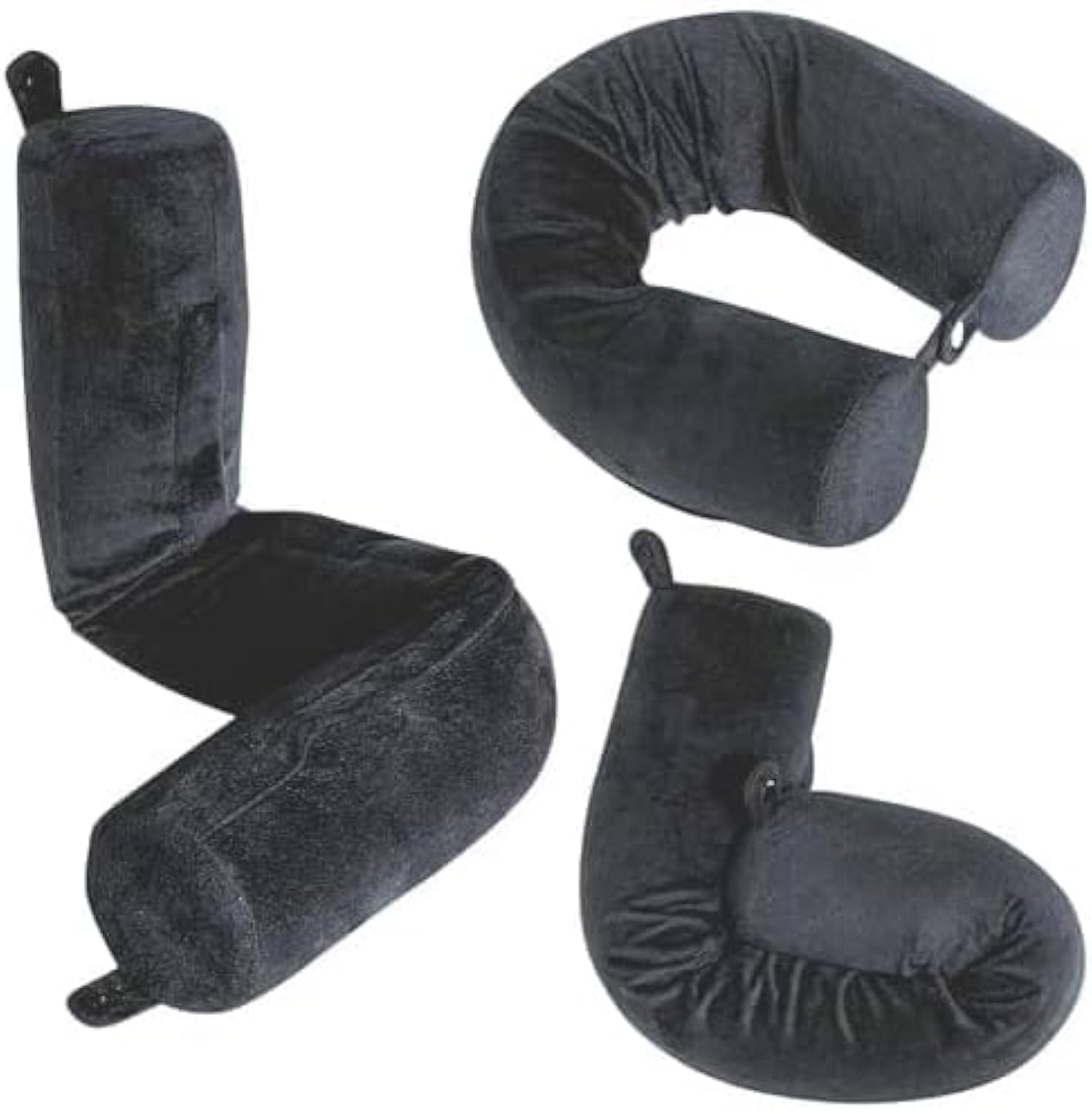 Twist Memory Foam Travel Pillow for Neck, Chin, Lumbar and Leg Support - For Traveling on Airplane, Bus, Train or at Home - Best for Side, Stomach and Back Sleepers - Adjustable, Bendable Roll Pillow