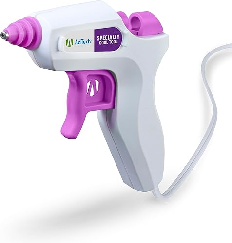 Miniatura 4 de AdTech Kit de herramientas genial con pistola de pegamento de baja temperatura, color blanco, apto para niños, seguro para manualidades y proyectos,
