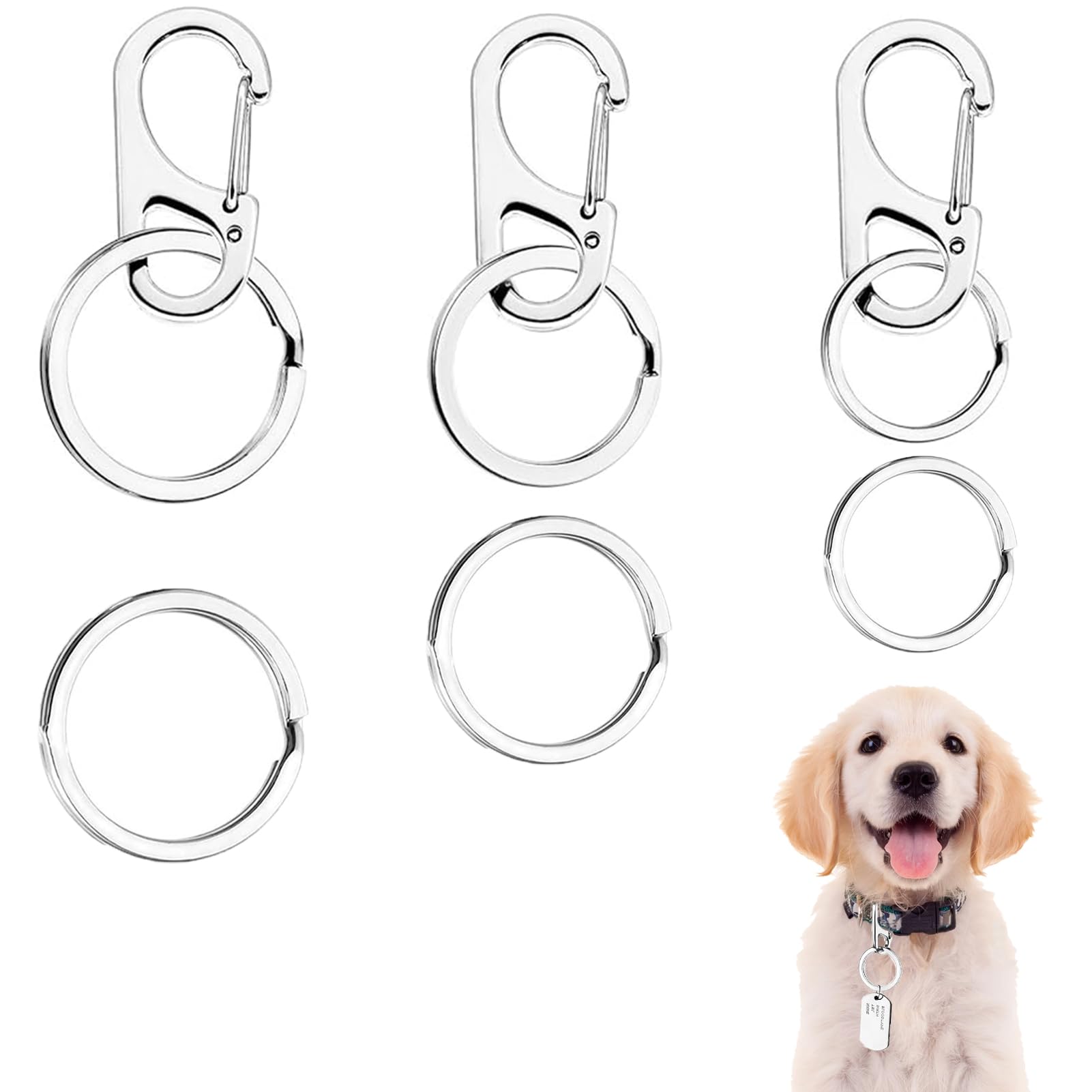 6PCS Dog Tag Clips