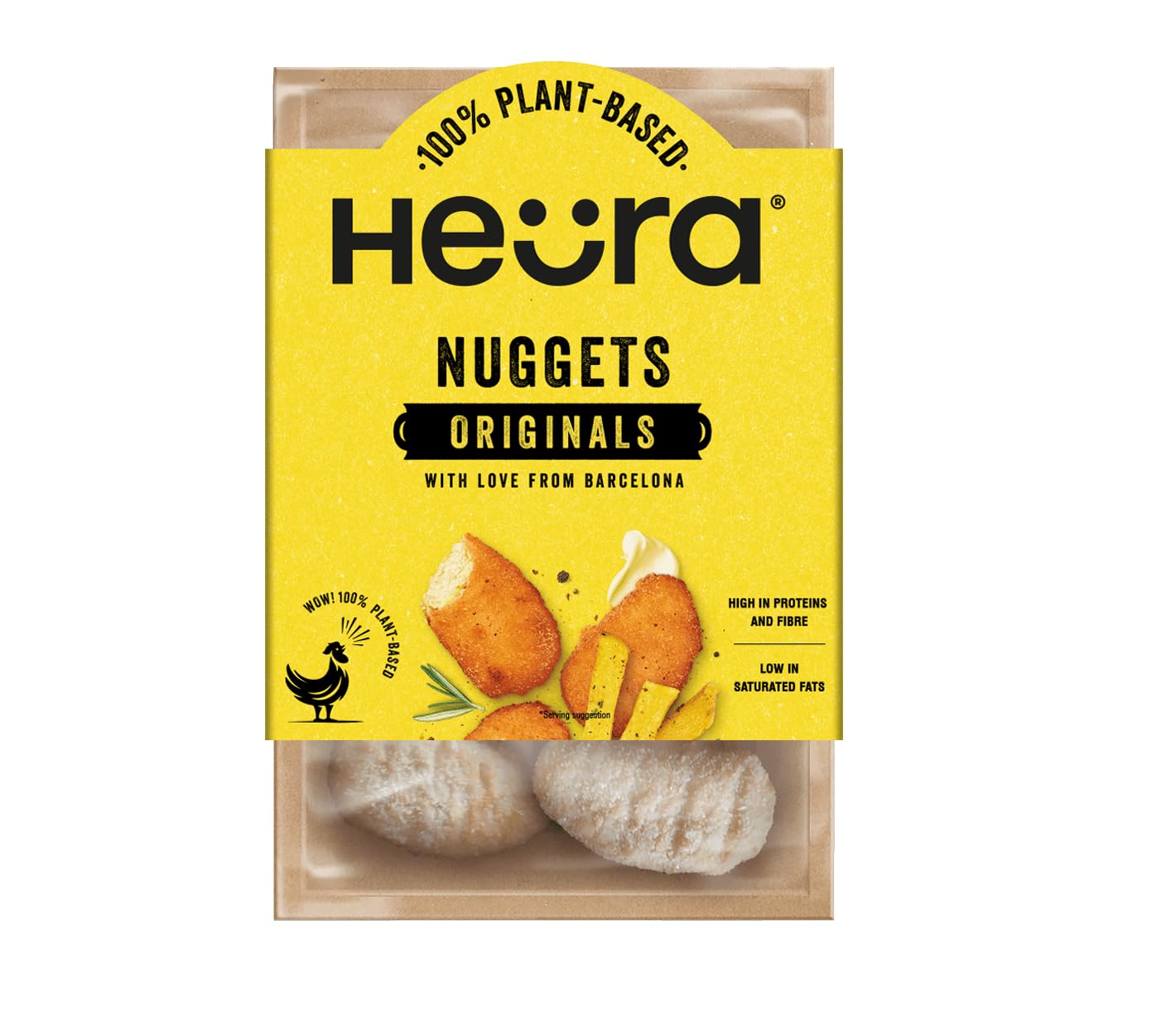 Heura Nuggets 180g | 100% Vegetales | Sin Gluten | Plant Based |Sin Soja | Vegano (Pack de 4)