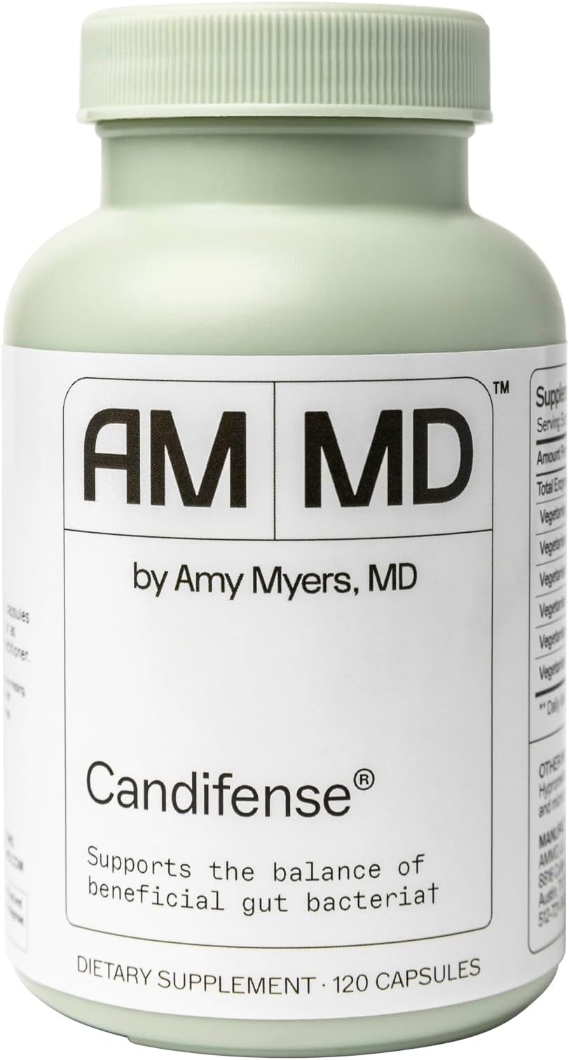 Candifense Candida Overgrowth Supplement - Digestive Enzymes for Digesting Fiber - Gut Care for a Balanced Microbiome - Gluten-Free, Dairy-Free & Non-Soy - 120 Capsules (60 Servings)