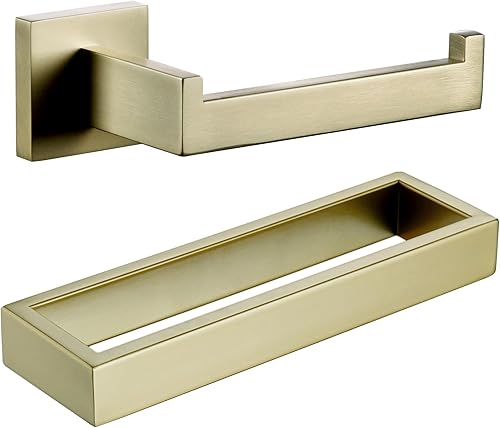 KOKOSIRI Soporte de papel higiénico Portarrollos Toallero Anillo Toalla de mano Soporte de toalla de 9 pulgadas Soporte de pared Oro cepillado KOKOSIRI Soporte de papel higiénico Portarrollos Toallero Anillo Toalla de mano Soporte de toalla de 9 pulgadas Soporte de pared Oro cepillado