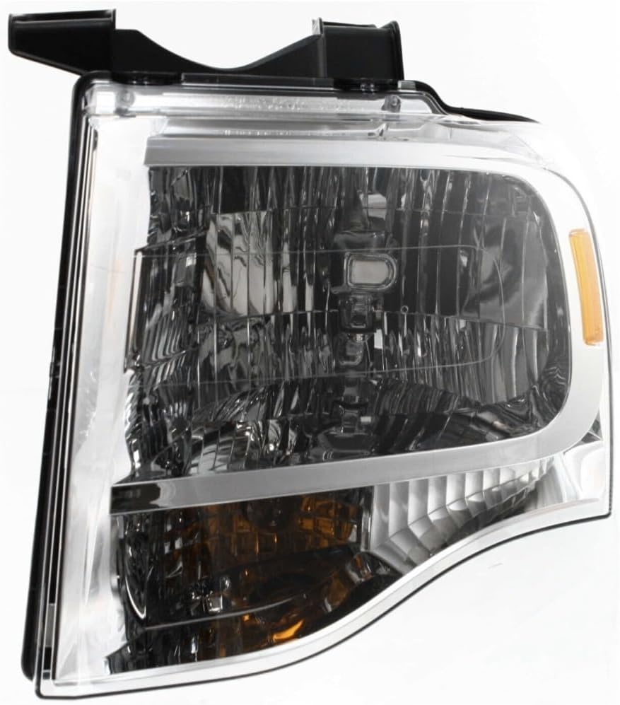 Headlight Left Side Clear Lens Chrome Interior Lens W/Bulb Headlamp for Ford for Expedition 2007-2014 Composite-Type 7L1Z13008BB- 16541800