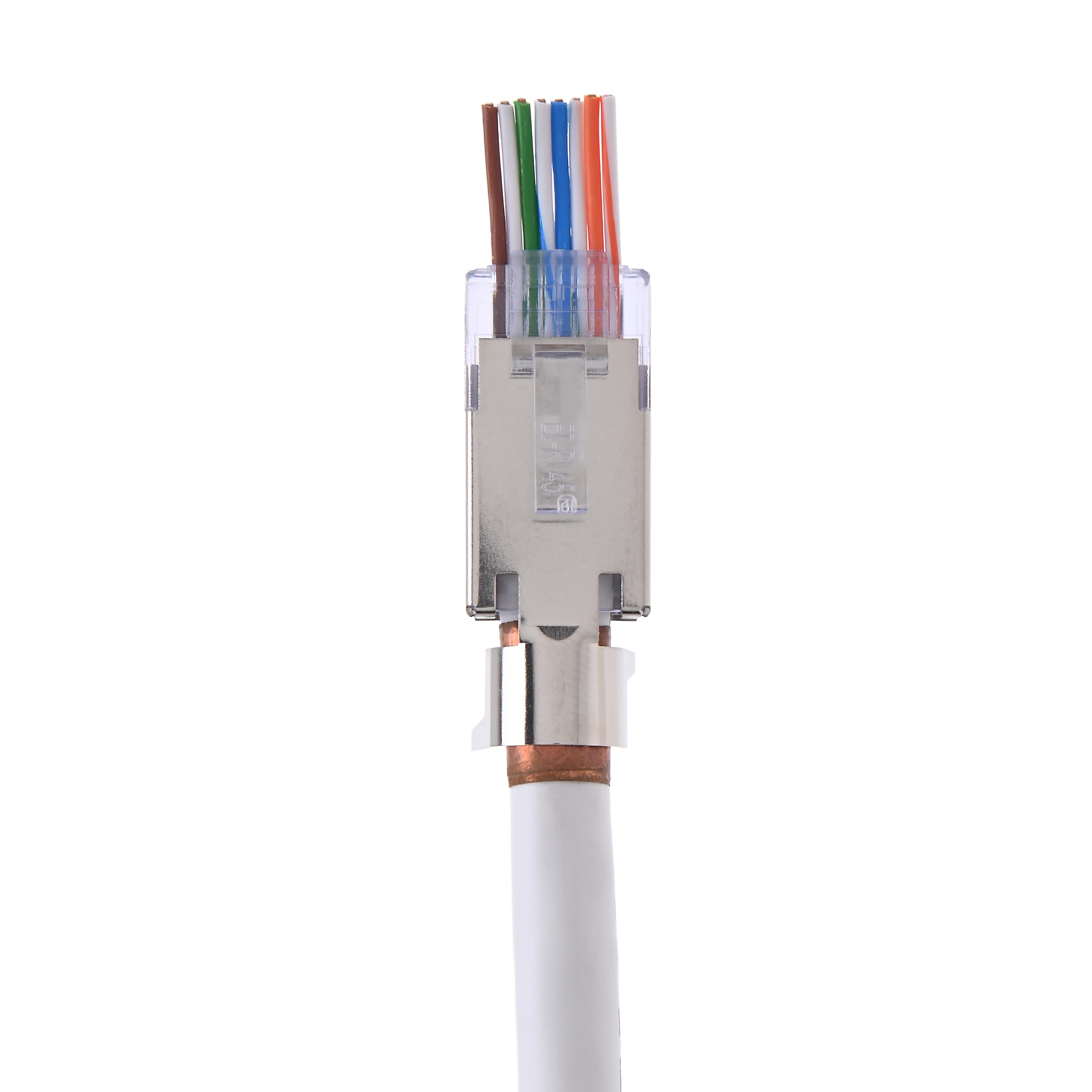 Las herramientas Platinum 202022J EZ-RJ45 apantallado CAT5e/6 Conector de tierra externa, 50-Pack