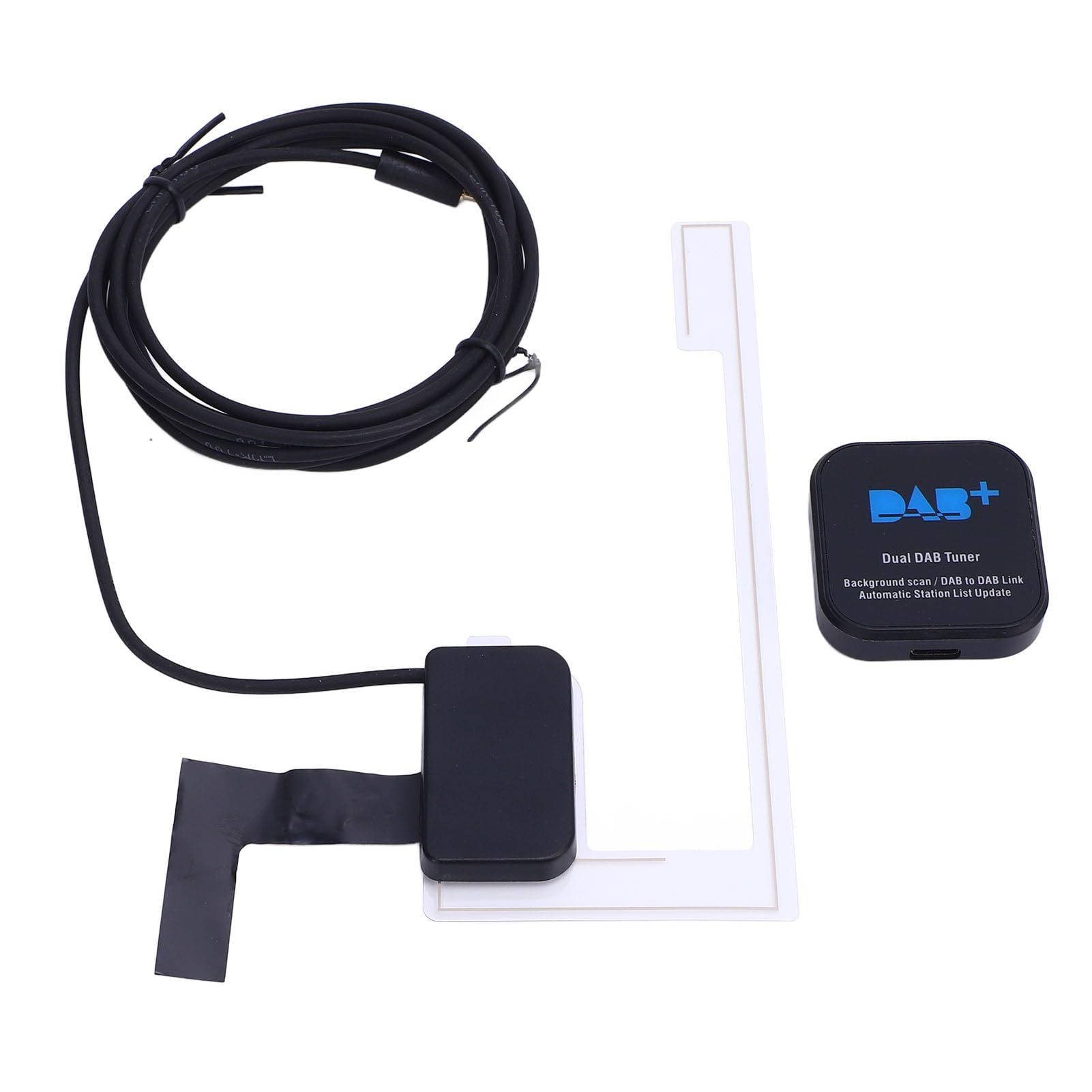 Annadue Receptor de Radio Dab para Automóvil, Actualización Automática de Estaciones Caja Dab de Transmisión Digital, Adaptador USB con Antena, Sintonizador de Radio para Estéreo