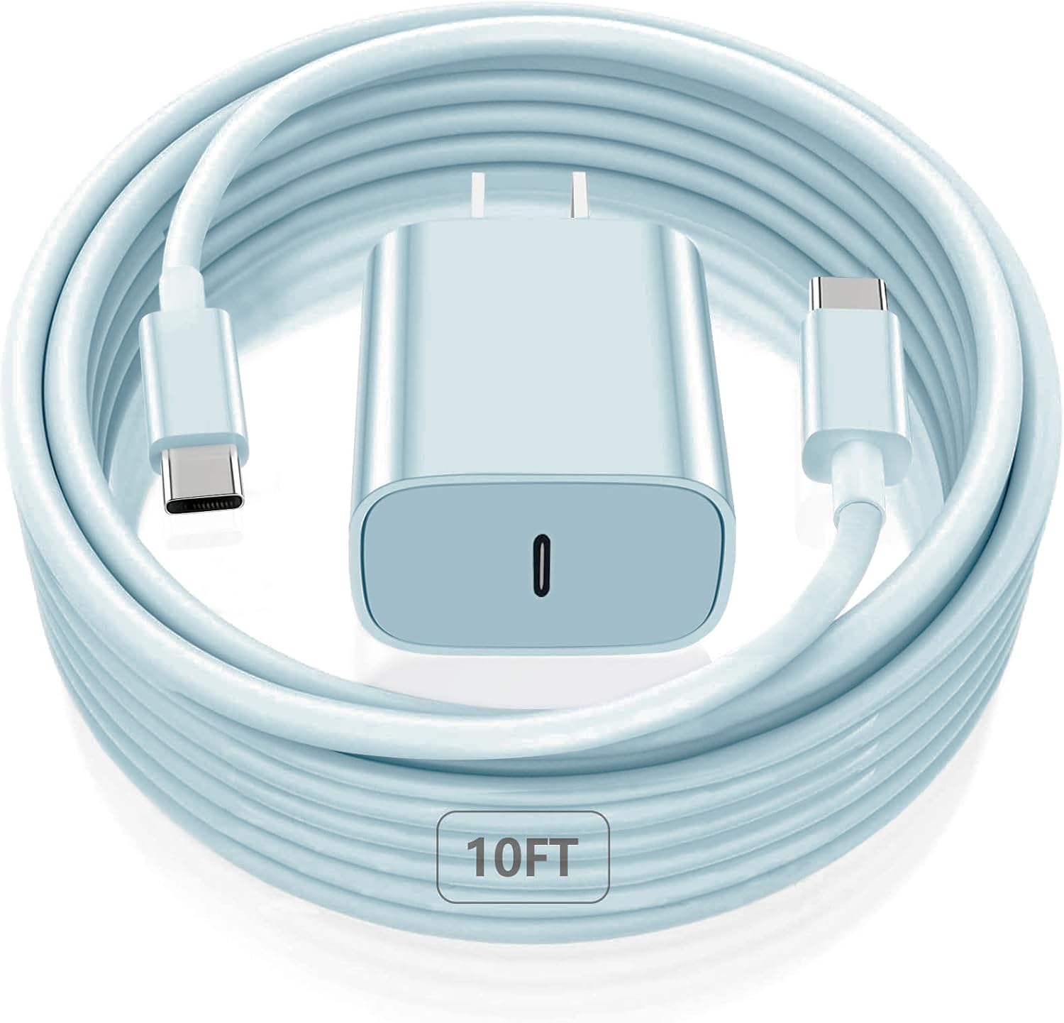 iPad Pro Charger,20W USB C Fast Charger with 10FT Long Fast Charging Cord for iPad Pro 12.9 5th/4th/3rd,11 inch 3rd/2nd,13 inch M4,iPAD Air 5th/4th Generation/13/11 M3 M2,iPad 10th/11th(A16),Mini A17
