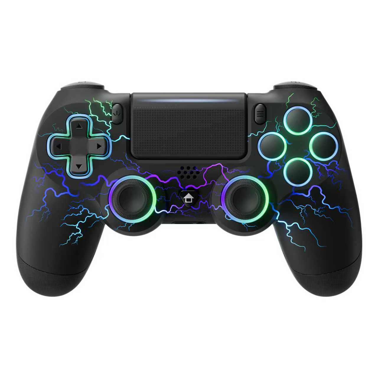 ECHTPower Wireless Controller for PS4, Type-C Port, Bluetooth Controller Compatible with PS4/Slim/Pro/PC,Gamepad with Dual Vibration,RGB,1000mAh Battery,6-Axis,Touchpad,Headphone Jack,Screenshot