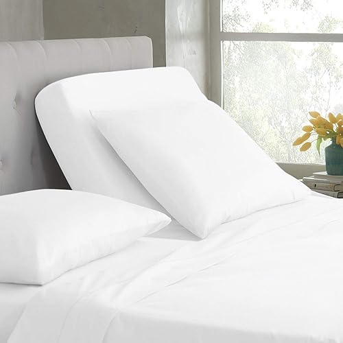 Miniatura 3 de Denn Bedding Juego de sábanas de 100 % algodón orgánico, 4 piezas, para cama ajustable ajustable de 600 hilos, hilo de fibra larga de 34 pulgadas,